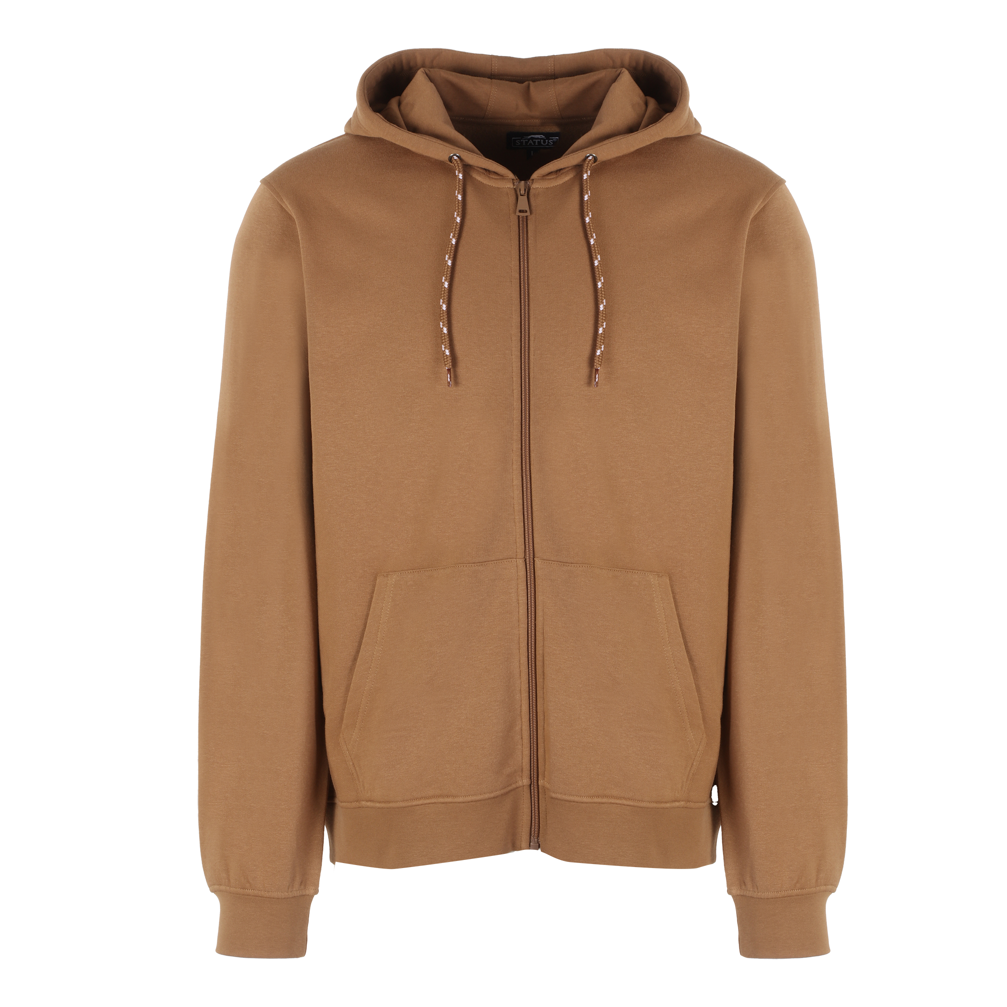 Sweat zippé à capuche  - Beige