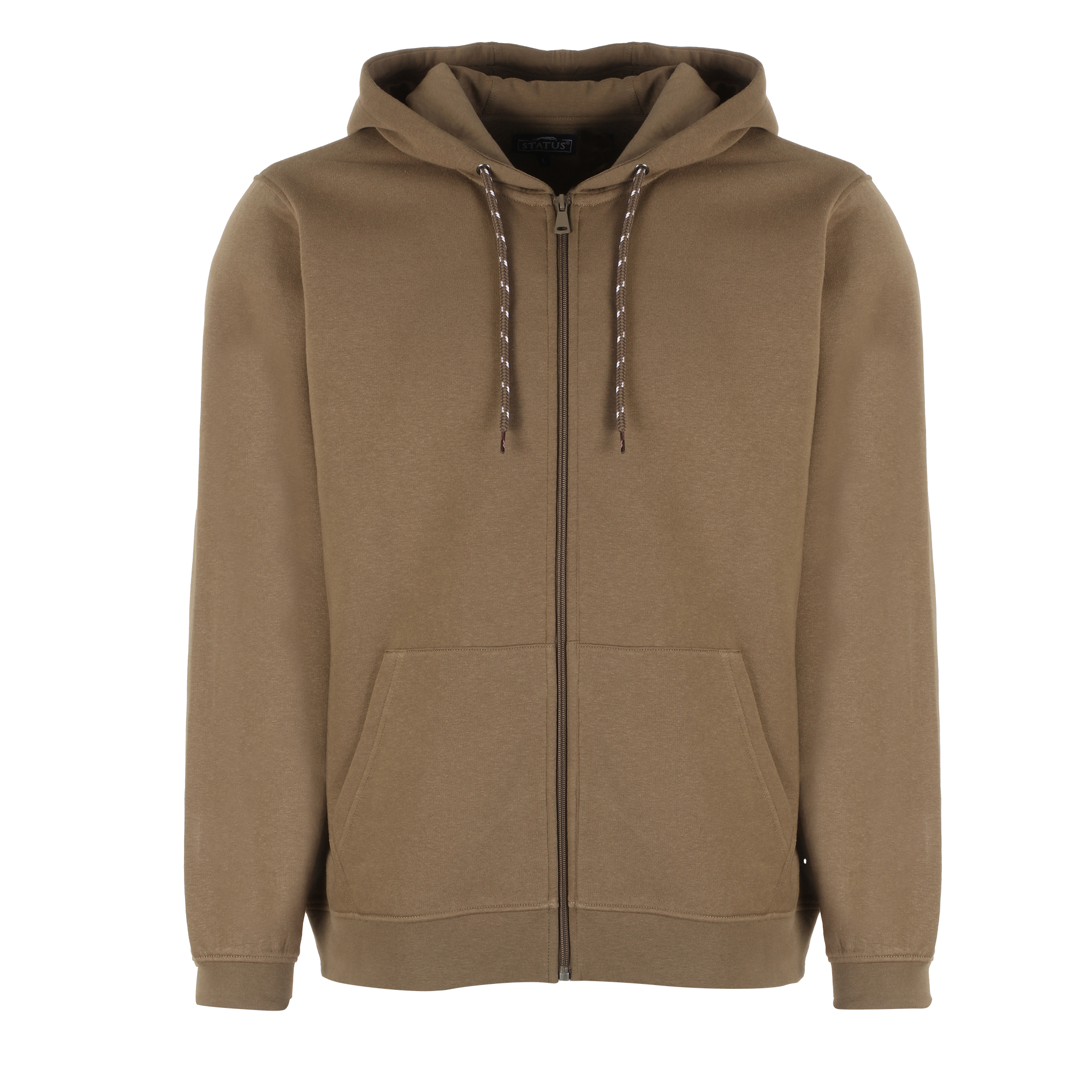 Sweat zippé à capuche  - Kaki