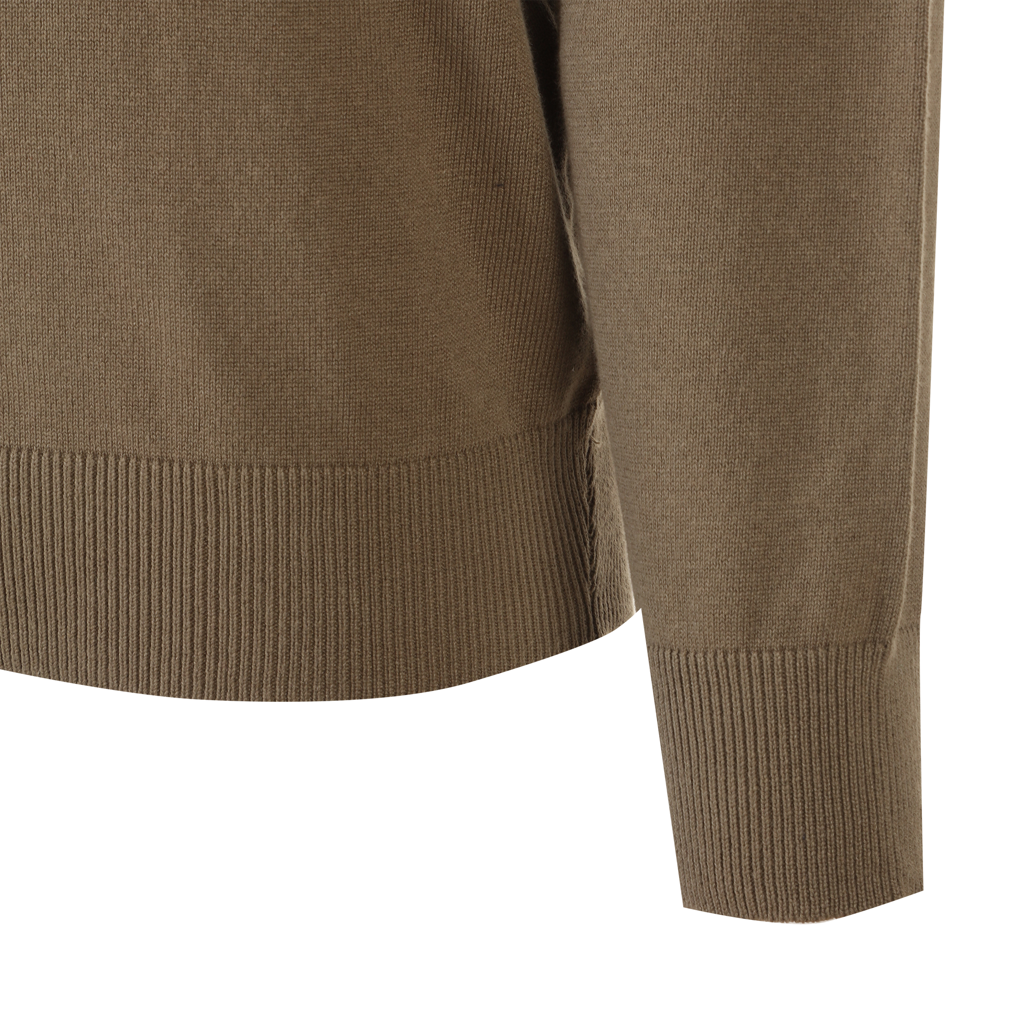 Pull col rond  - Kaki