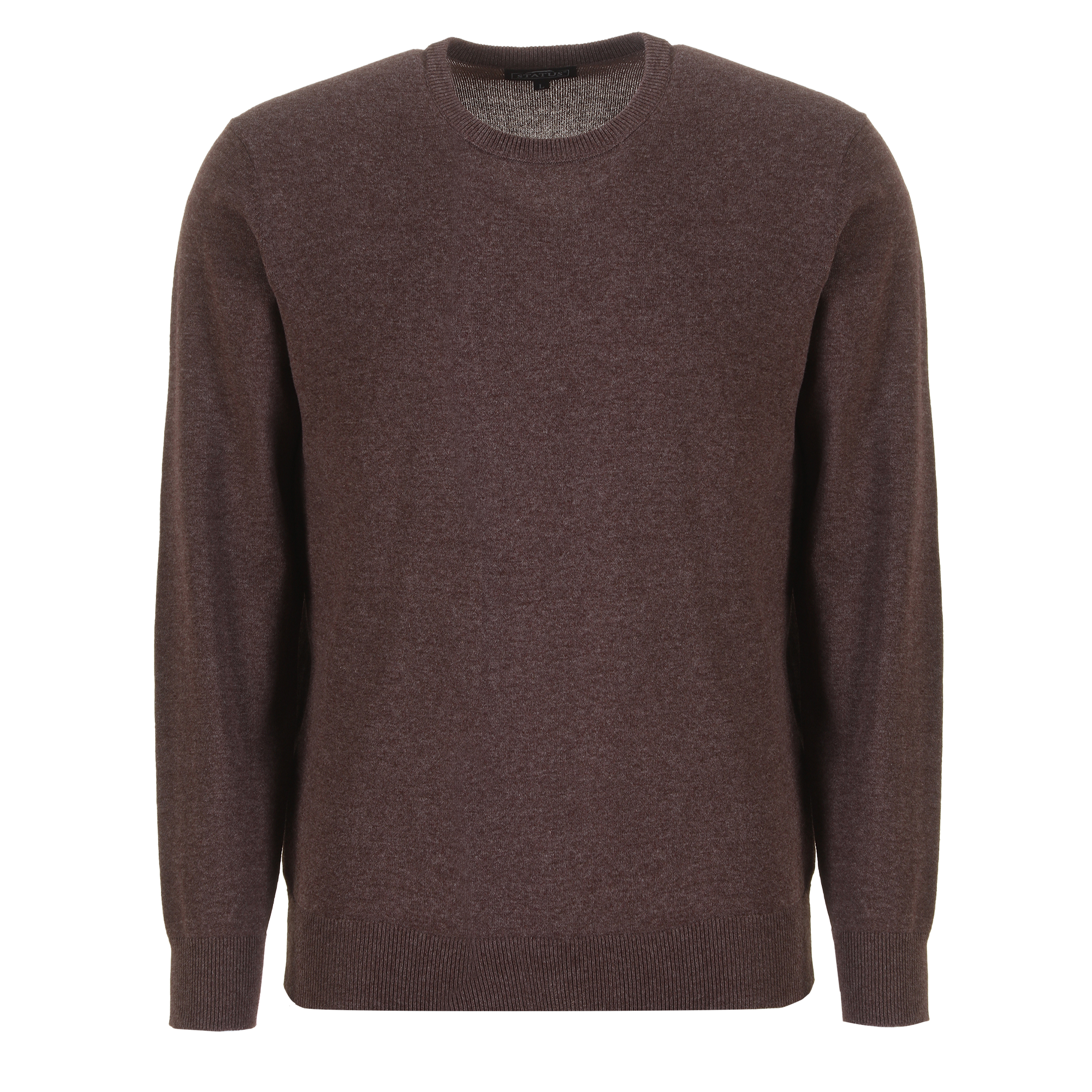 Pull col rond  - Marron