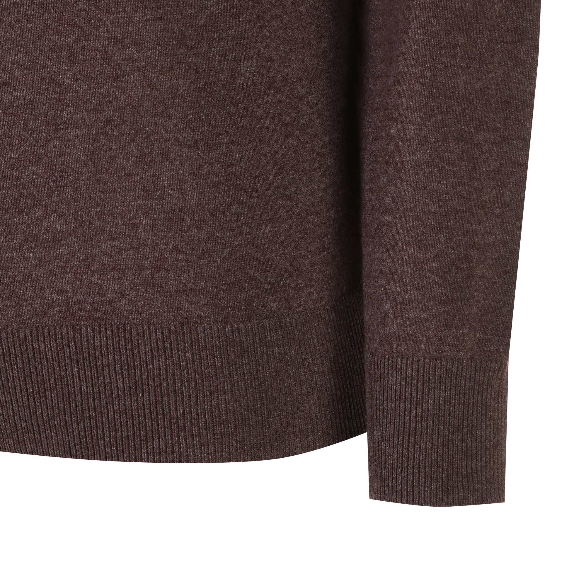 Pull col rond  - Marron