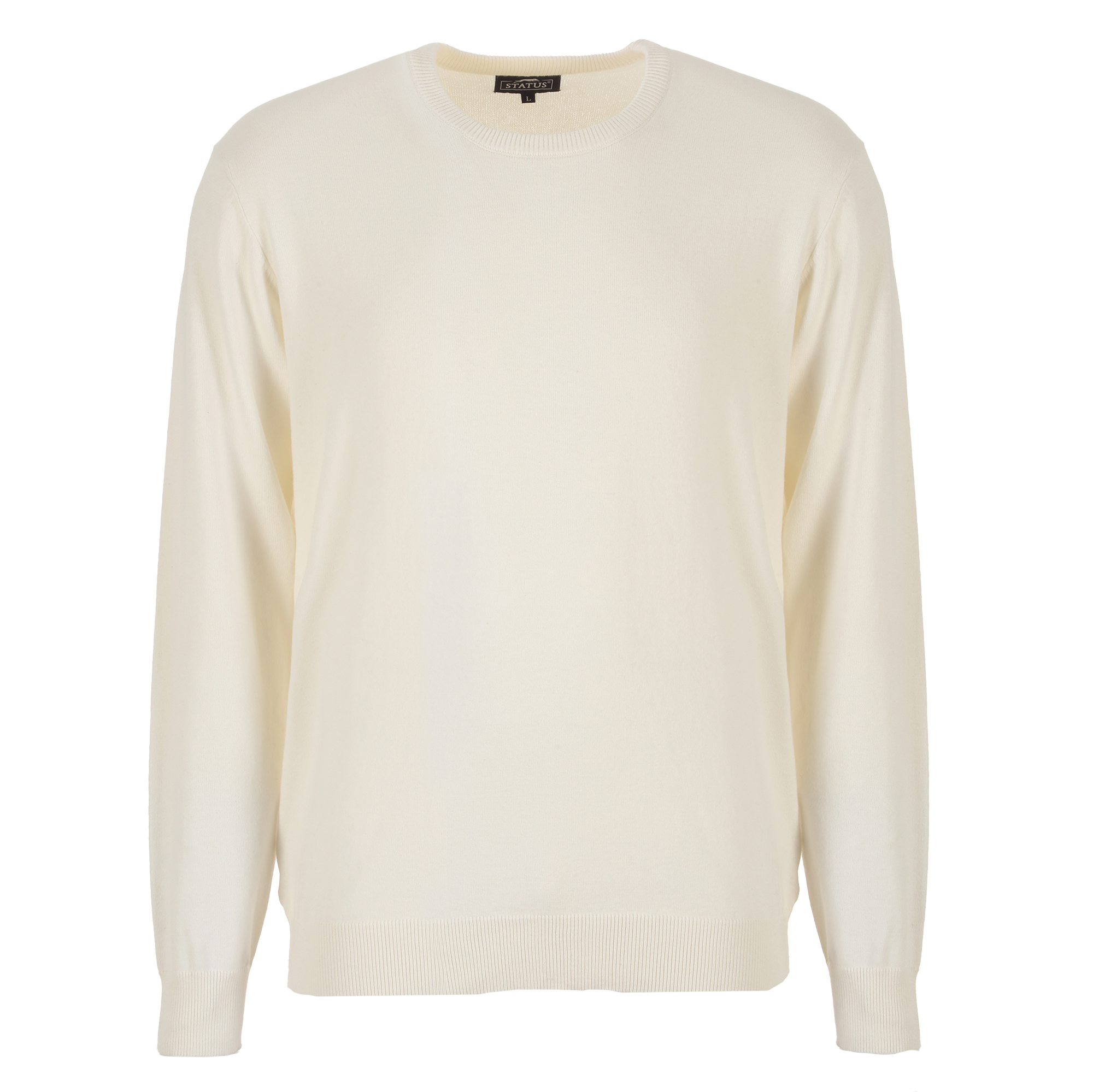 Pull col rond  - Blanc