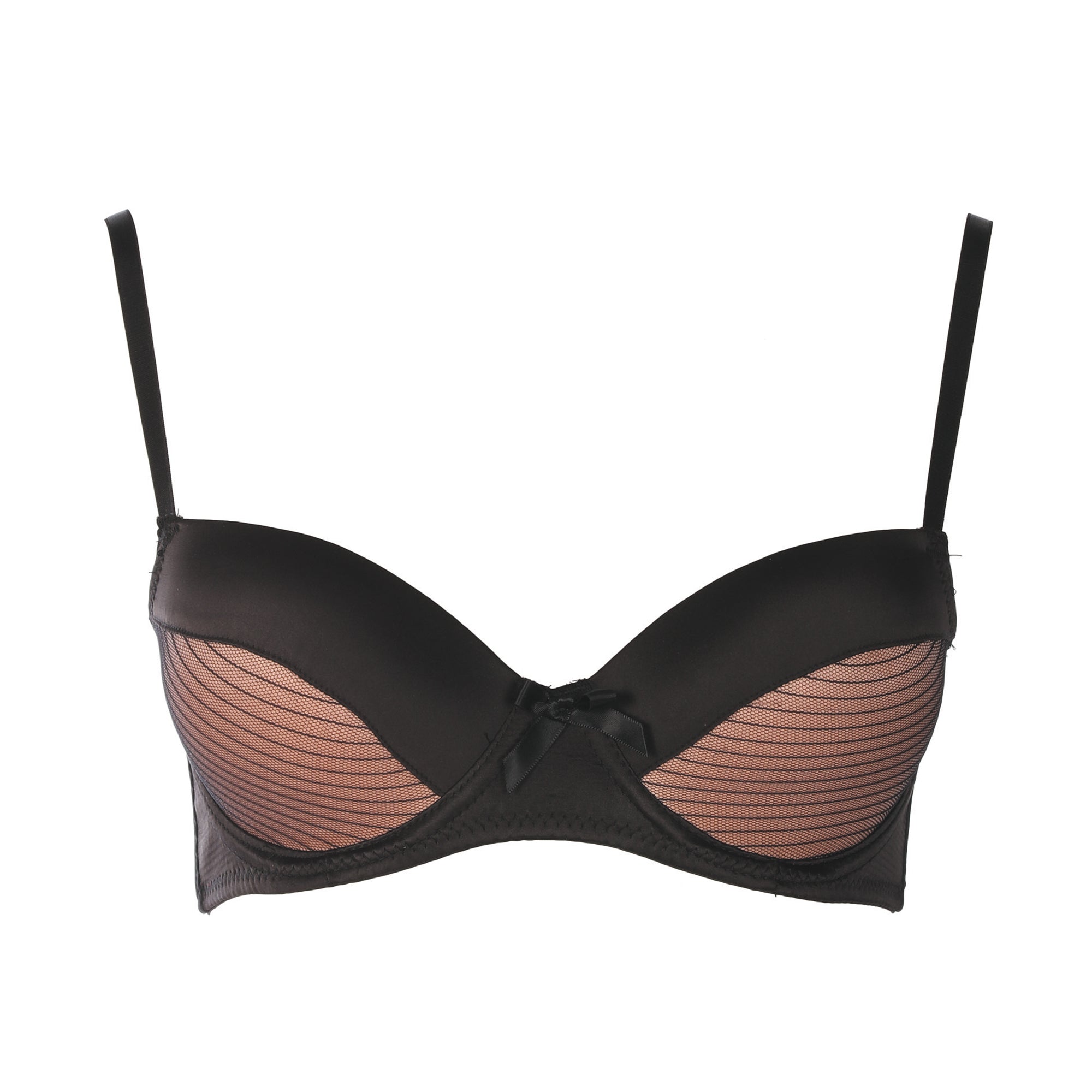 Soutien-gorge noir et rose poudré