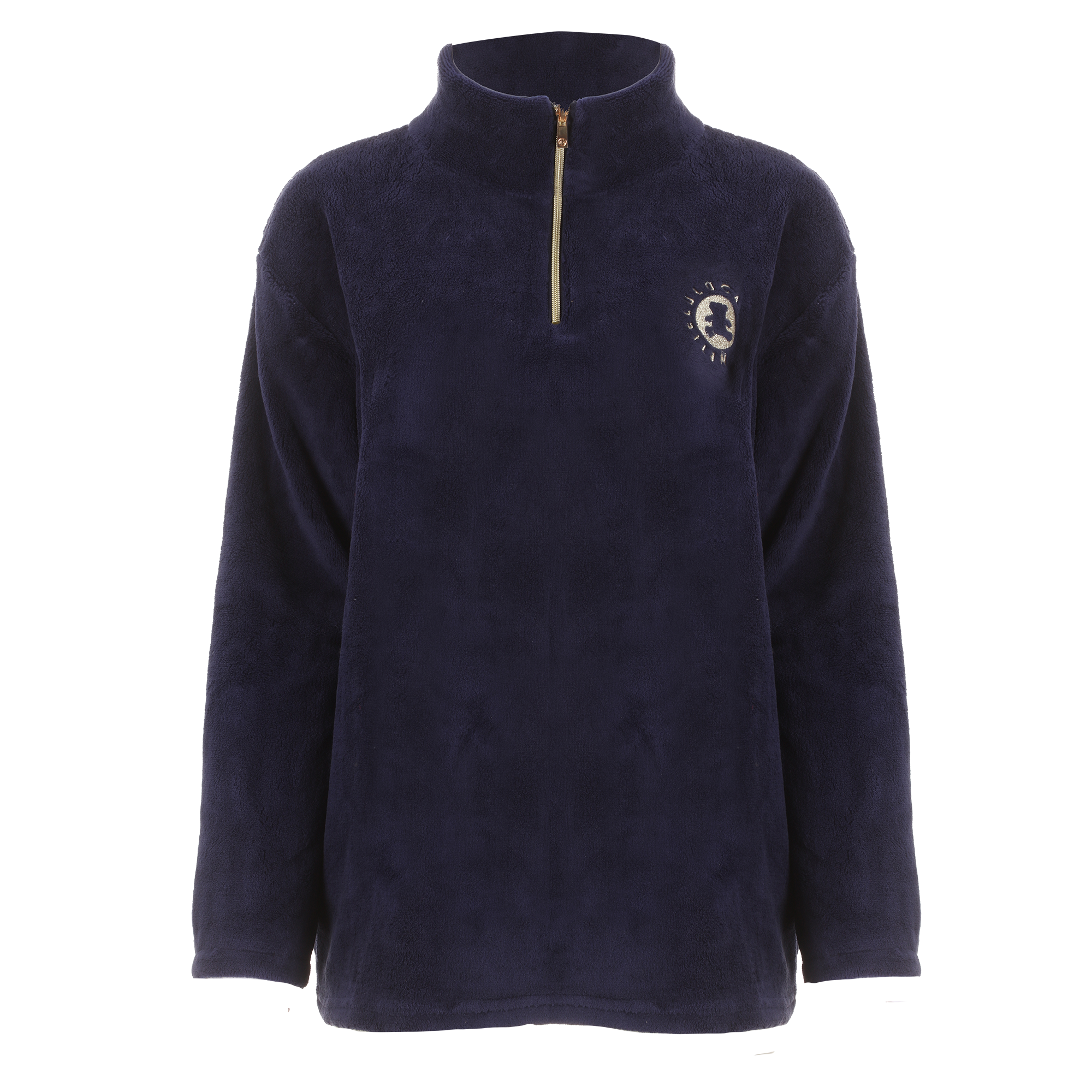 Pyjama long coral fleece - Bleu foncé