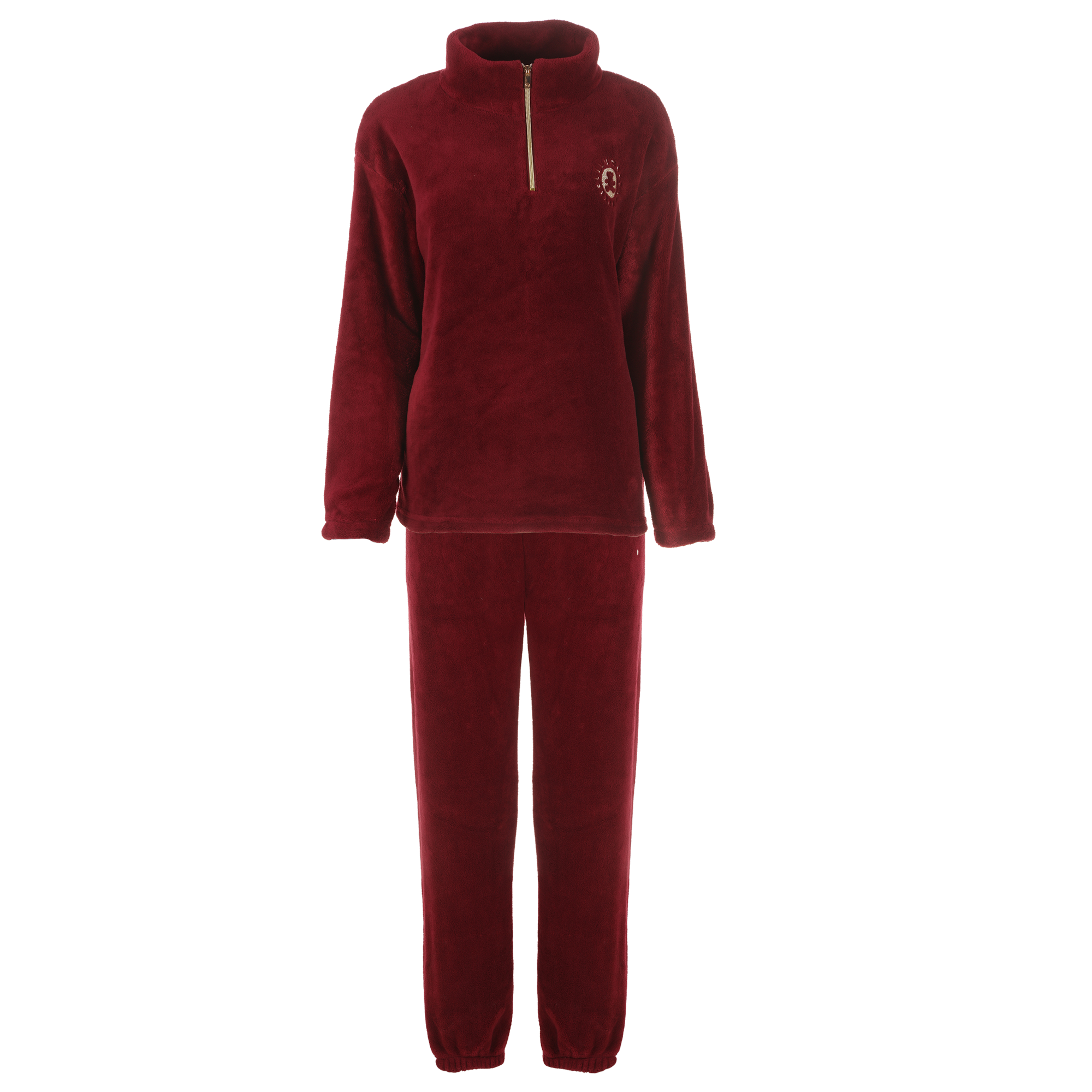 Pyjama long coral fleece - Rouge