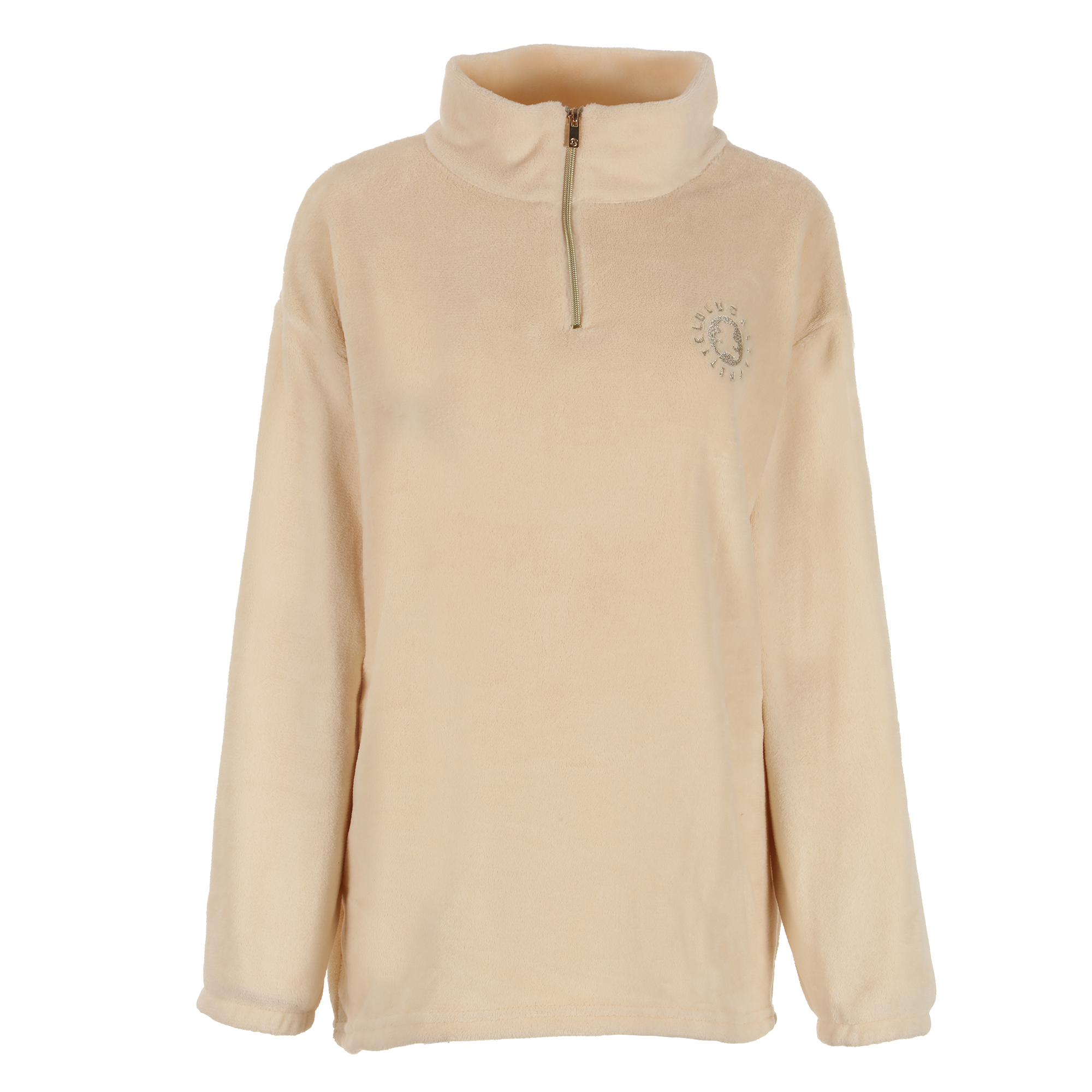 Pyjama long coral fleece - Beige