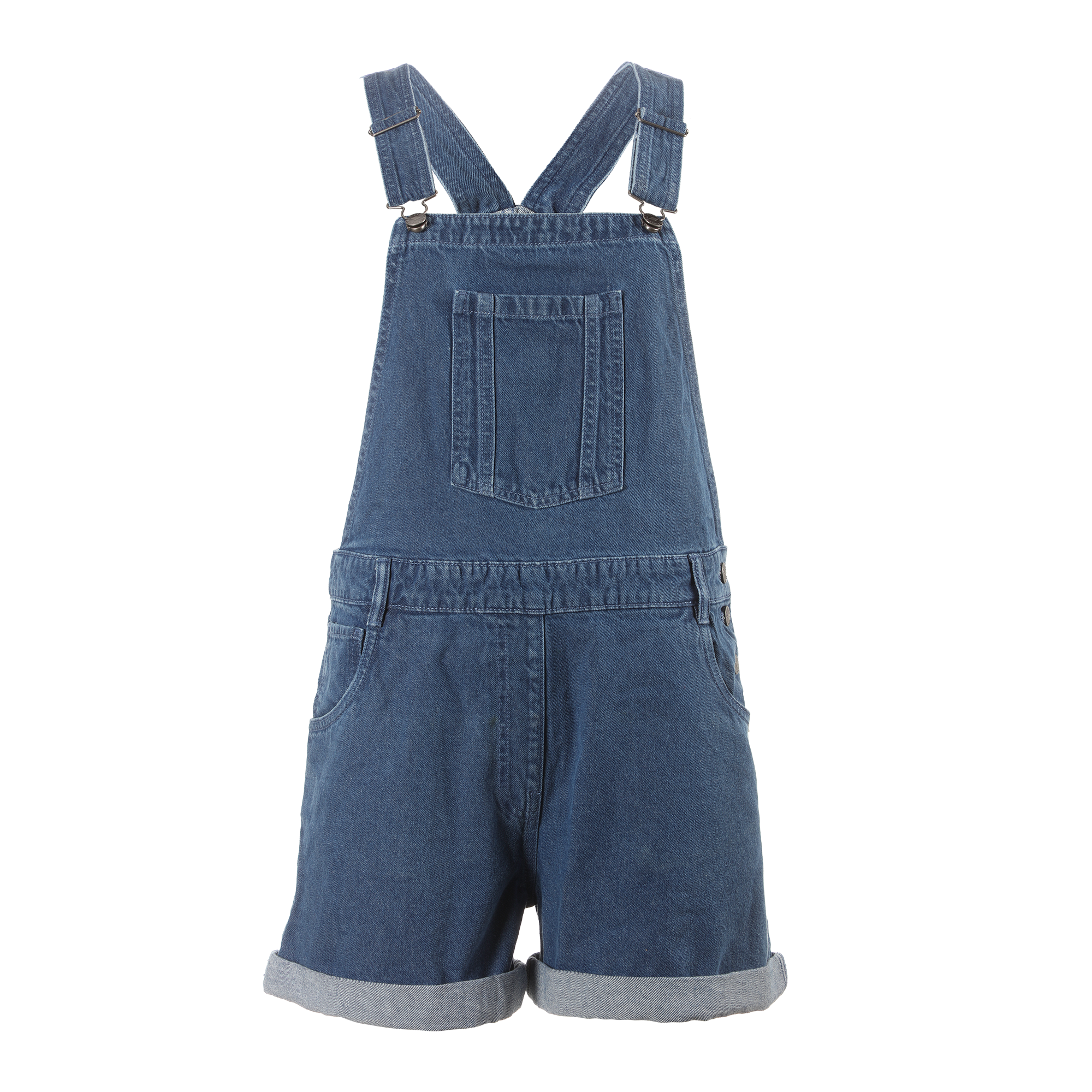 Salopette short en jean - Bleu