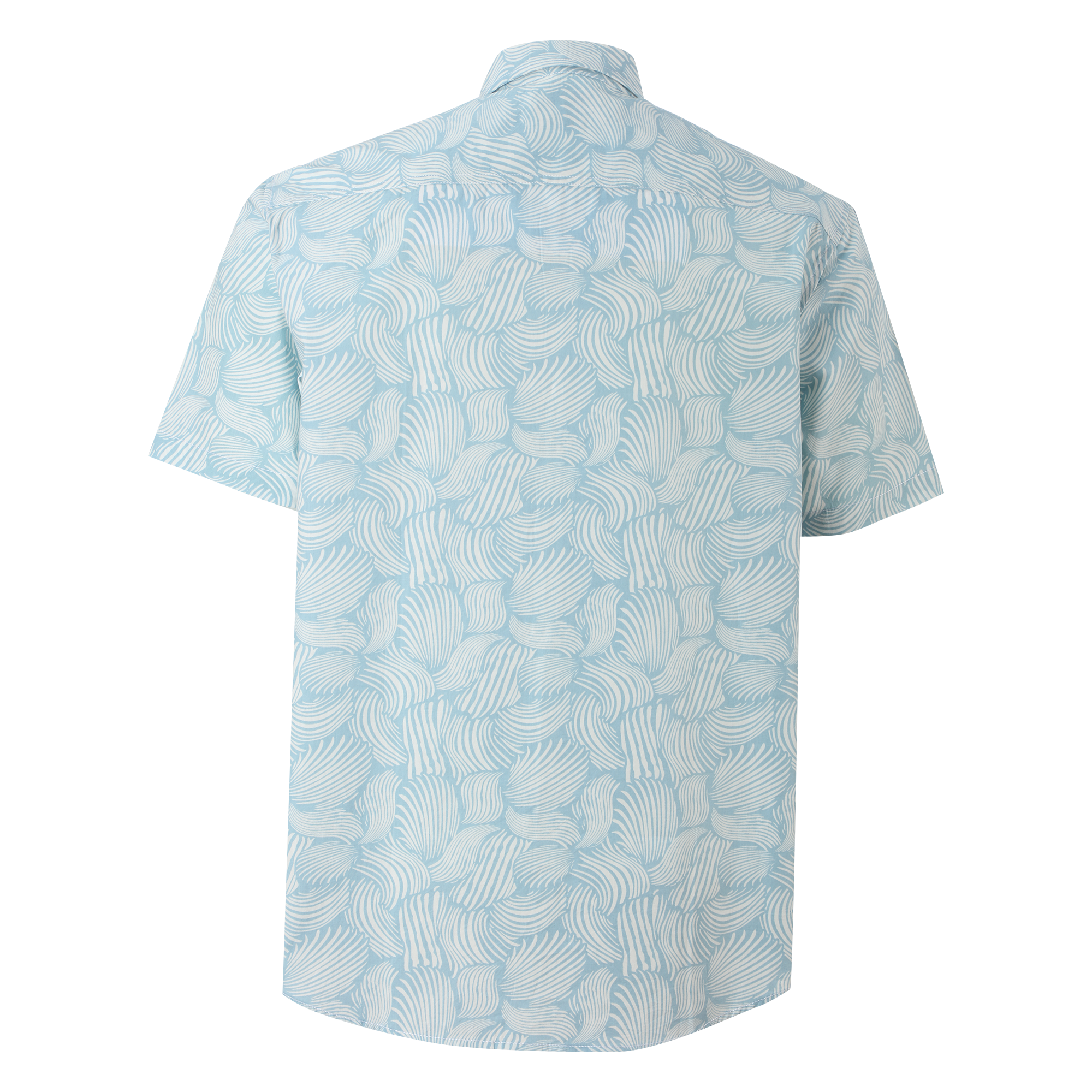 Chemise manche courte à motifs  - Bleu