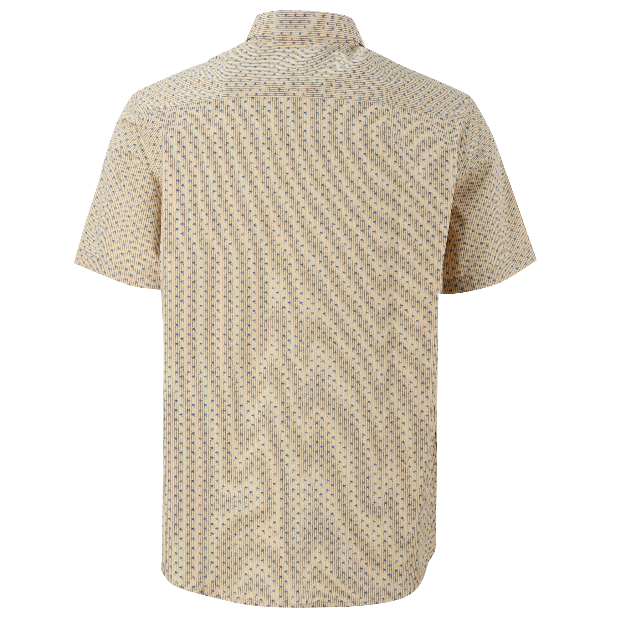 Chemise manche courte à motifs  - Beige