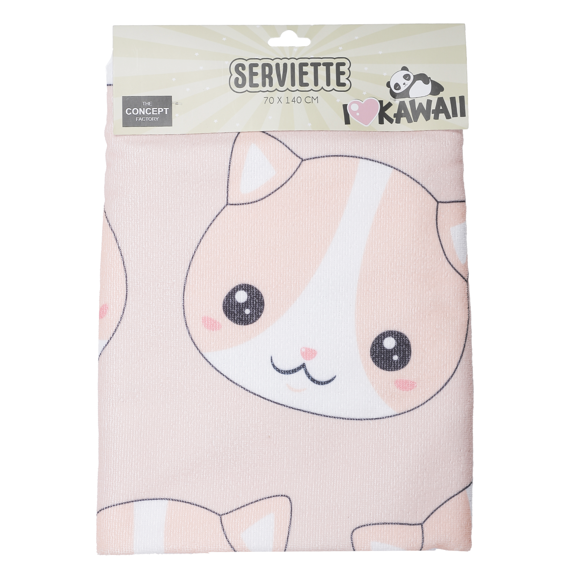 Serviette polyester Kawaï 70x140 cm