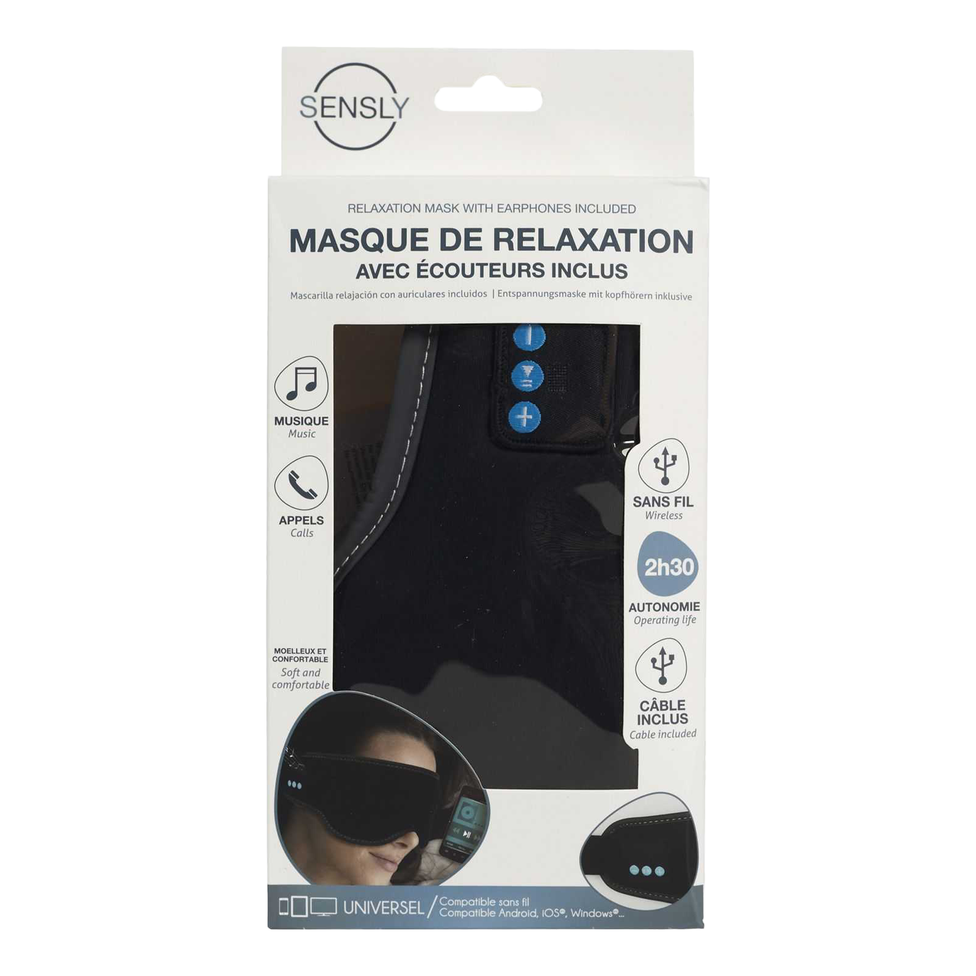 Masque de relaxation connecté