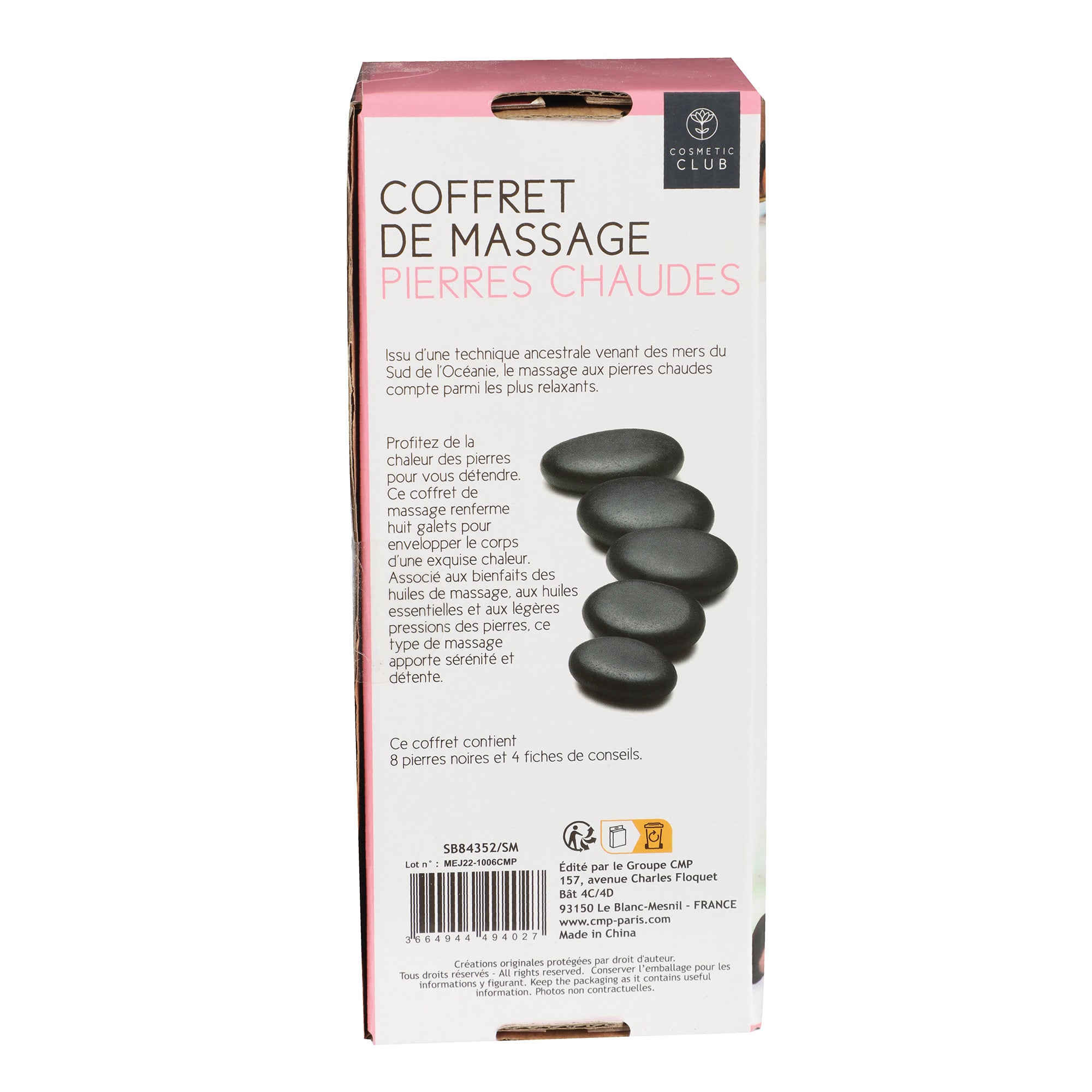 Coffret de pierres chaudes 8 pièces