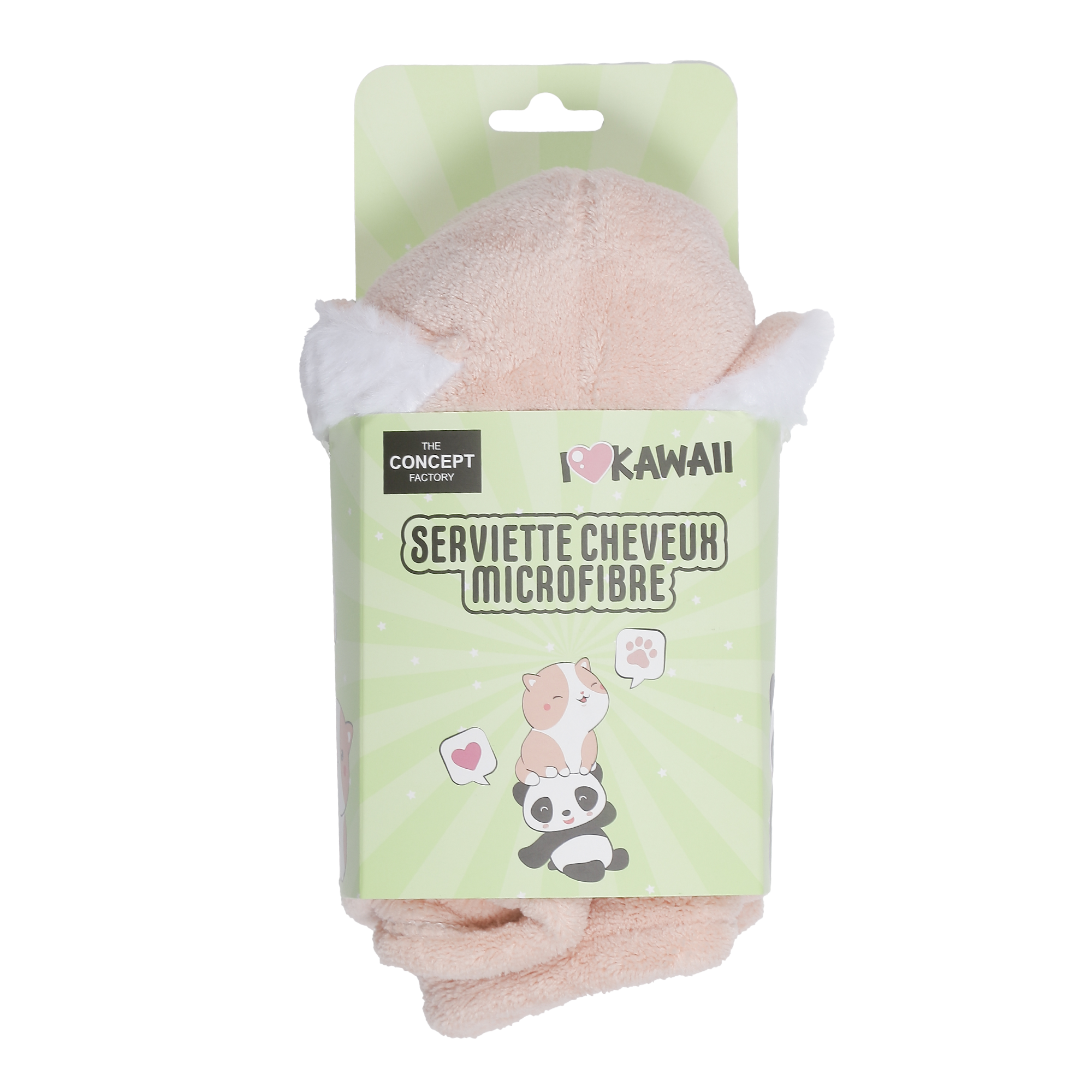 Serviette microfibre pour cheveux Kawaï