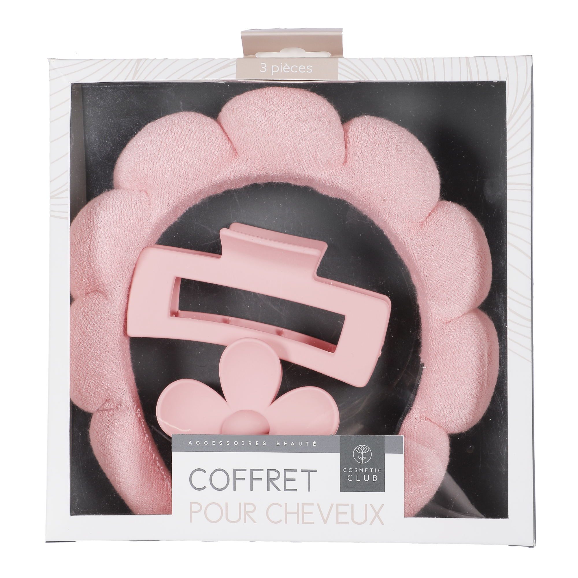 Coffret cheveux : 1 serre tête, 2 pinces à cheveux