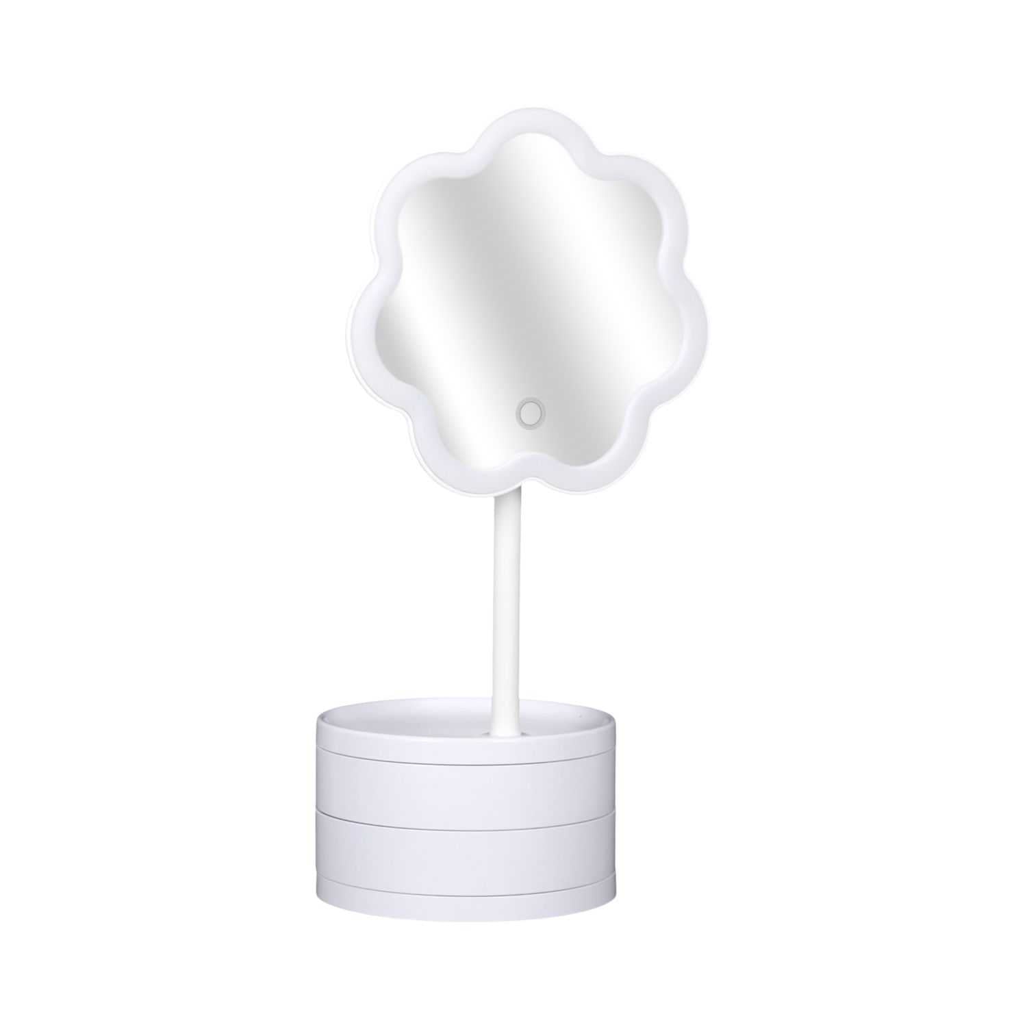 Miroir nuage LED avec rangement intégré