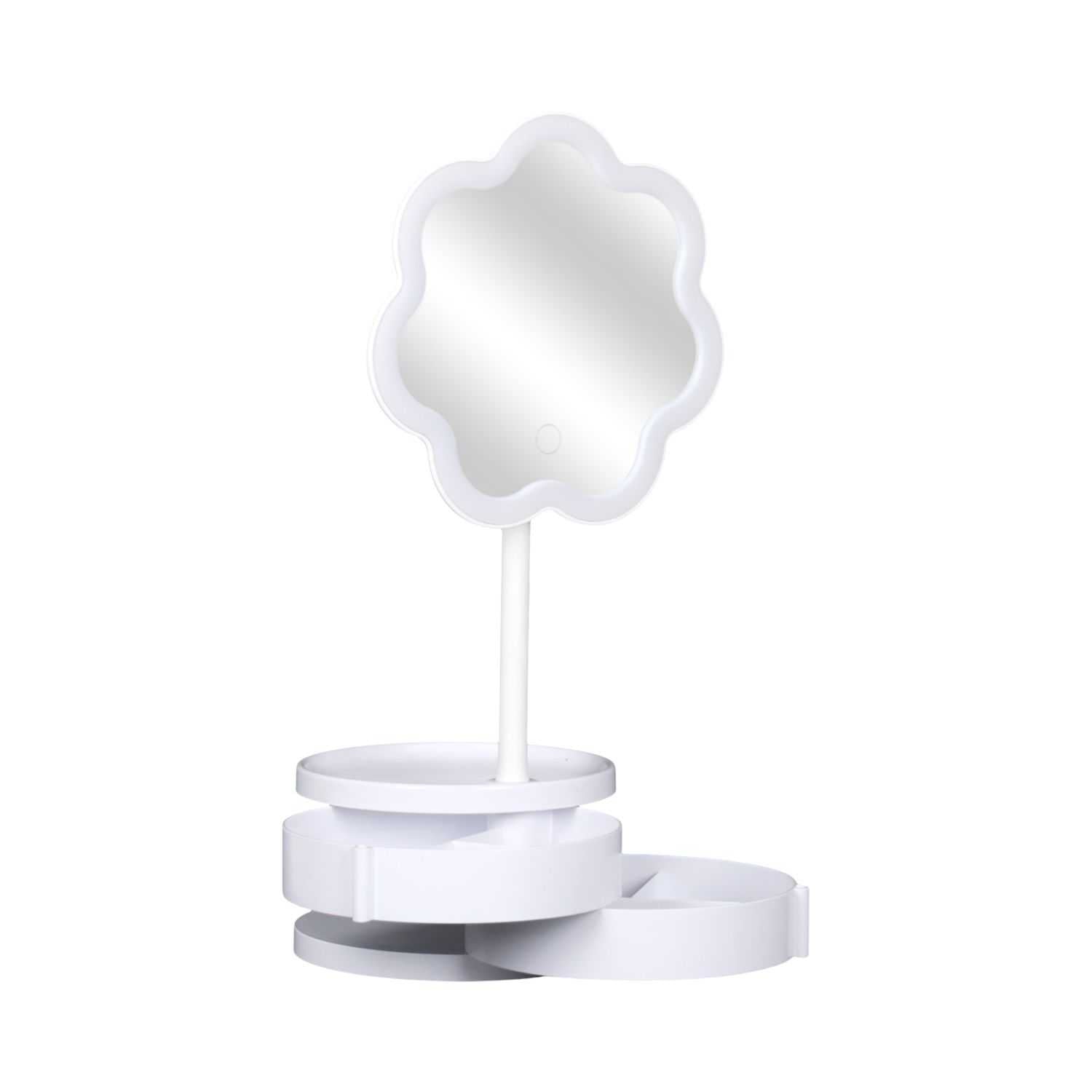 Miroir nuage LED avec rangement intégré