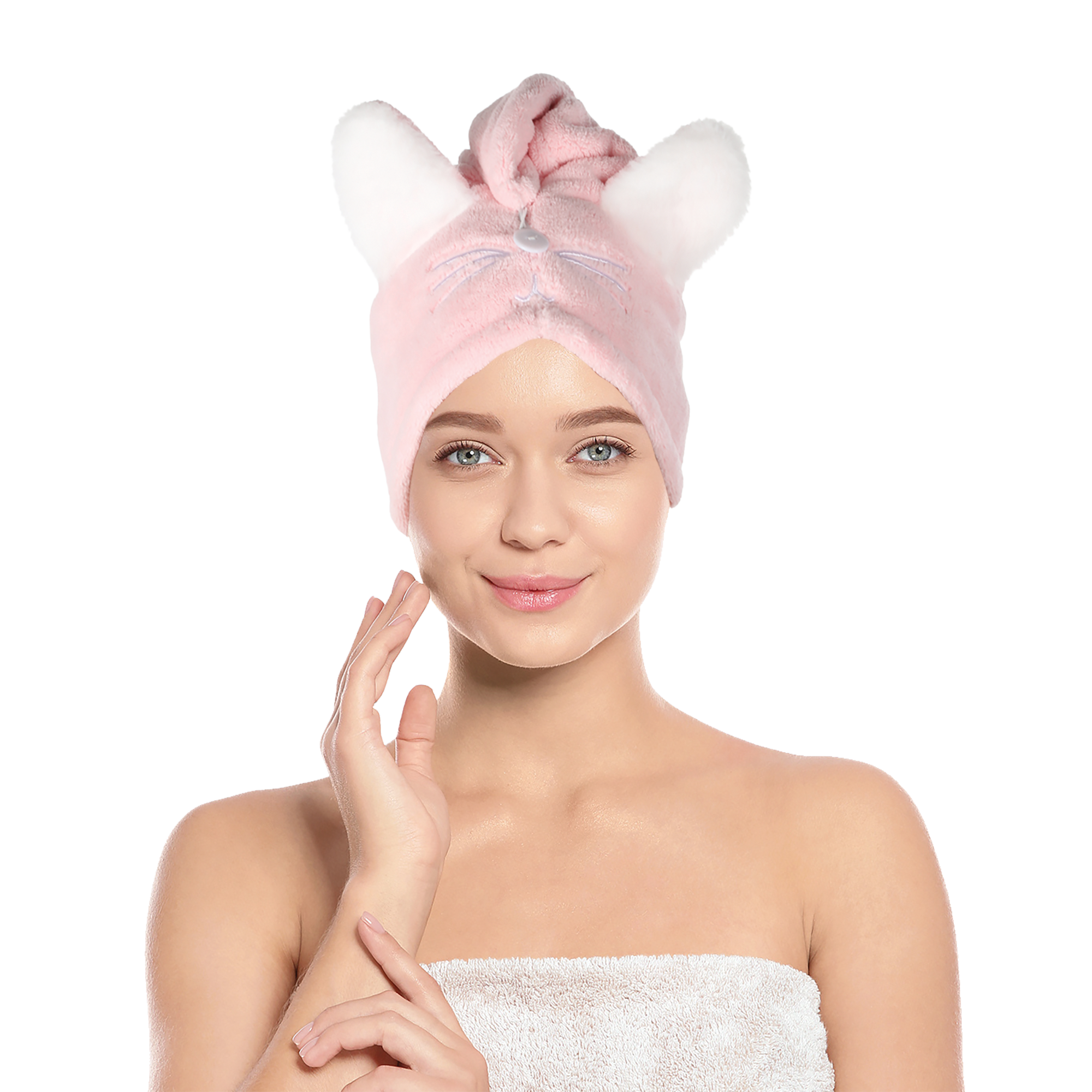 Serviette en microfibre pour cheveux  - Gris