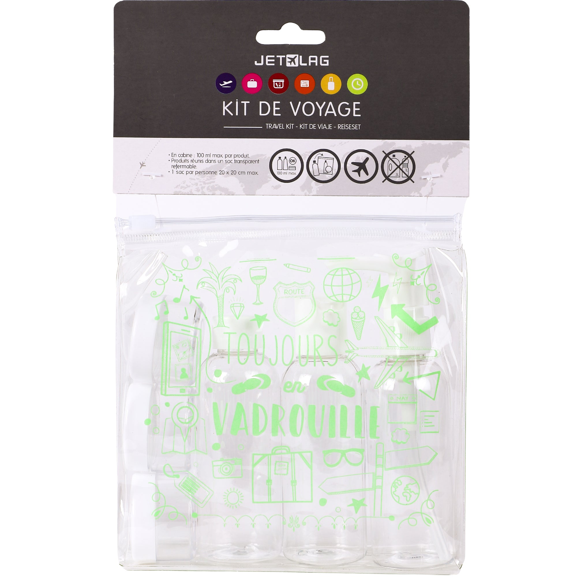 Kit de voyage flacons et pots