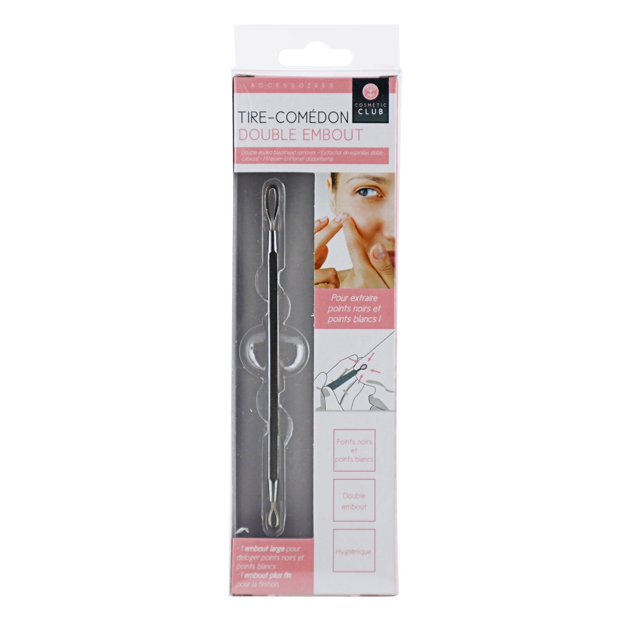 Tire comédon double embout