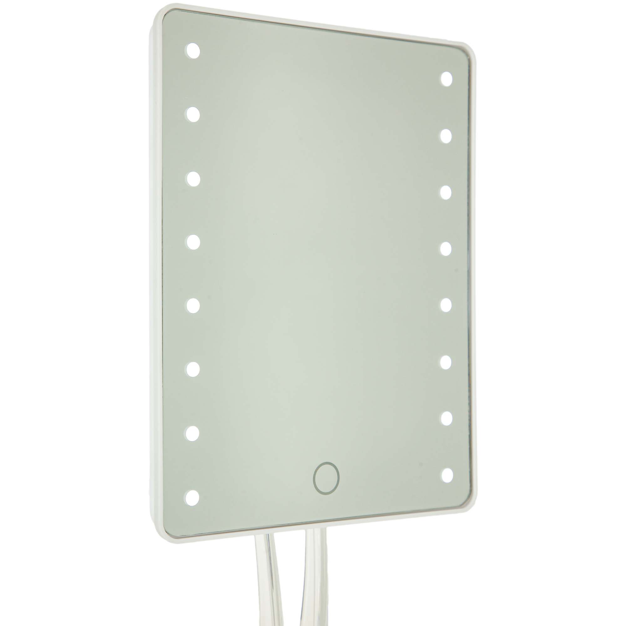 Miroir Led + rangement maquillage en acrylique
