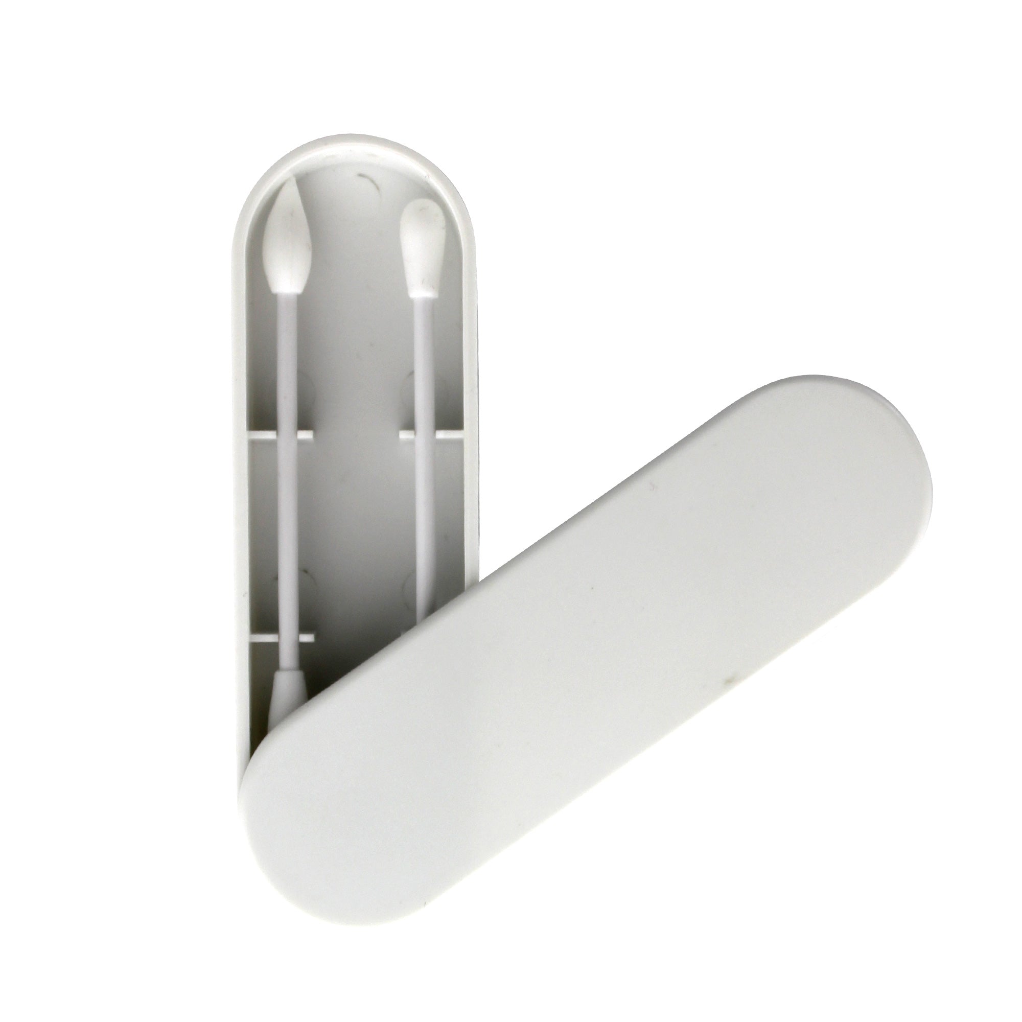 2 cotons tiges réutilisables en silicone blanc