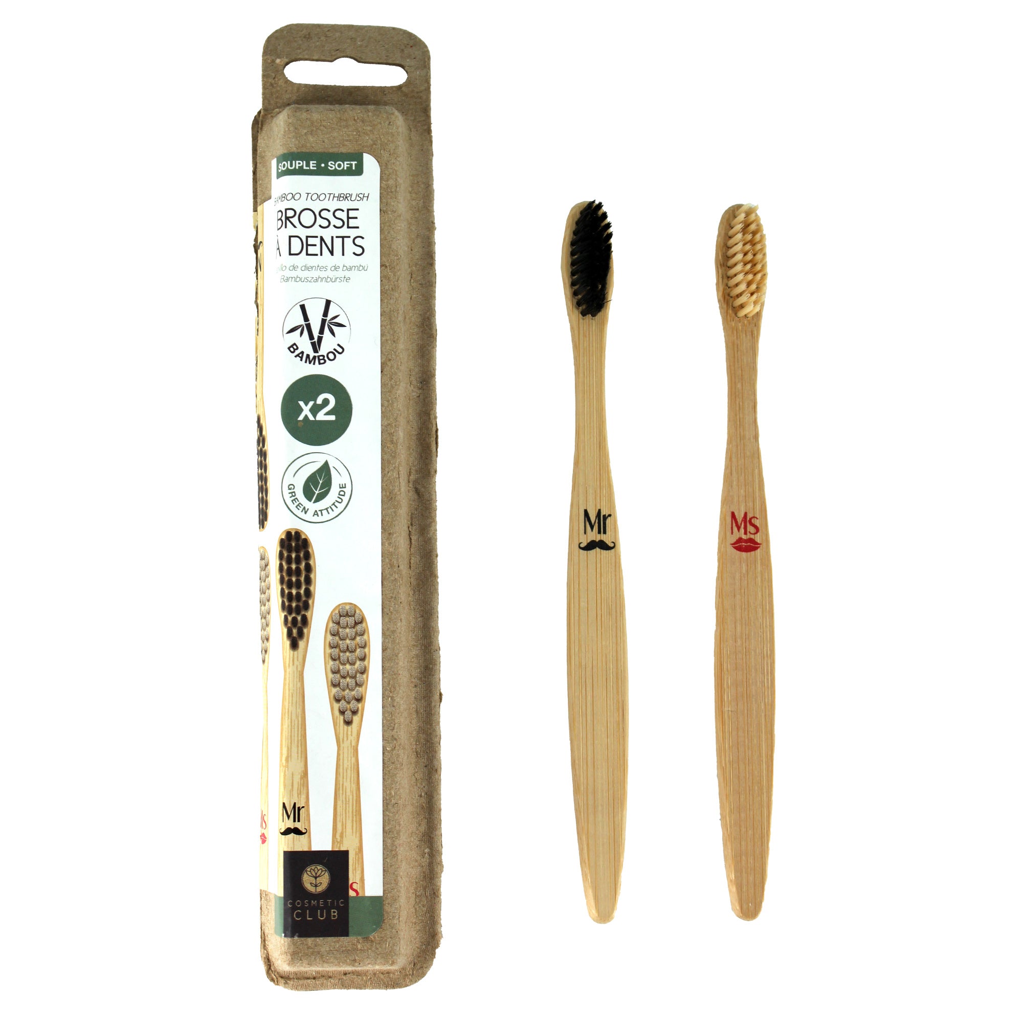 2 BROSSES À DENT BAMBOU