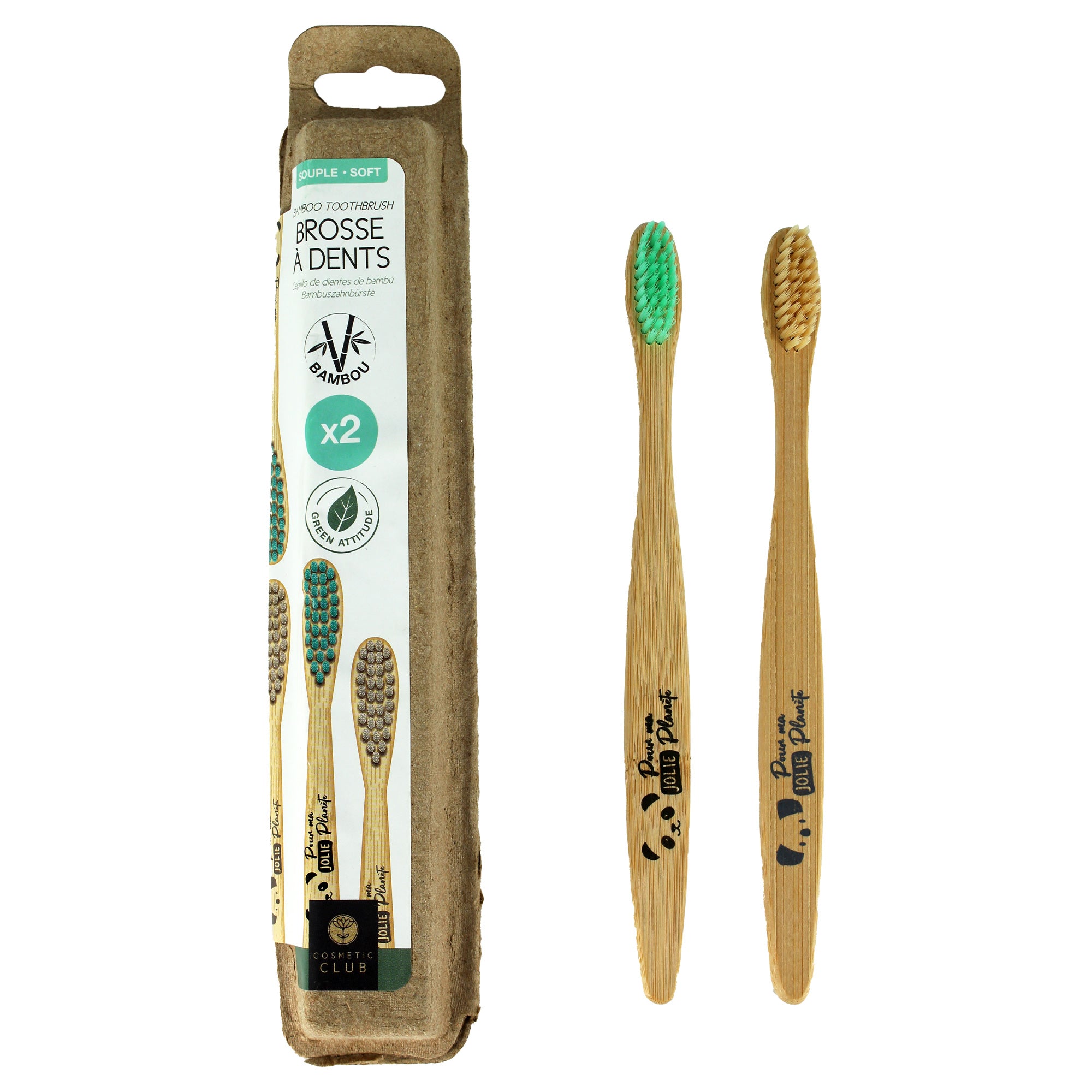 2 BROSSES À DENT BAMBOU