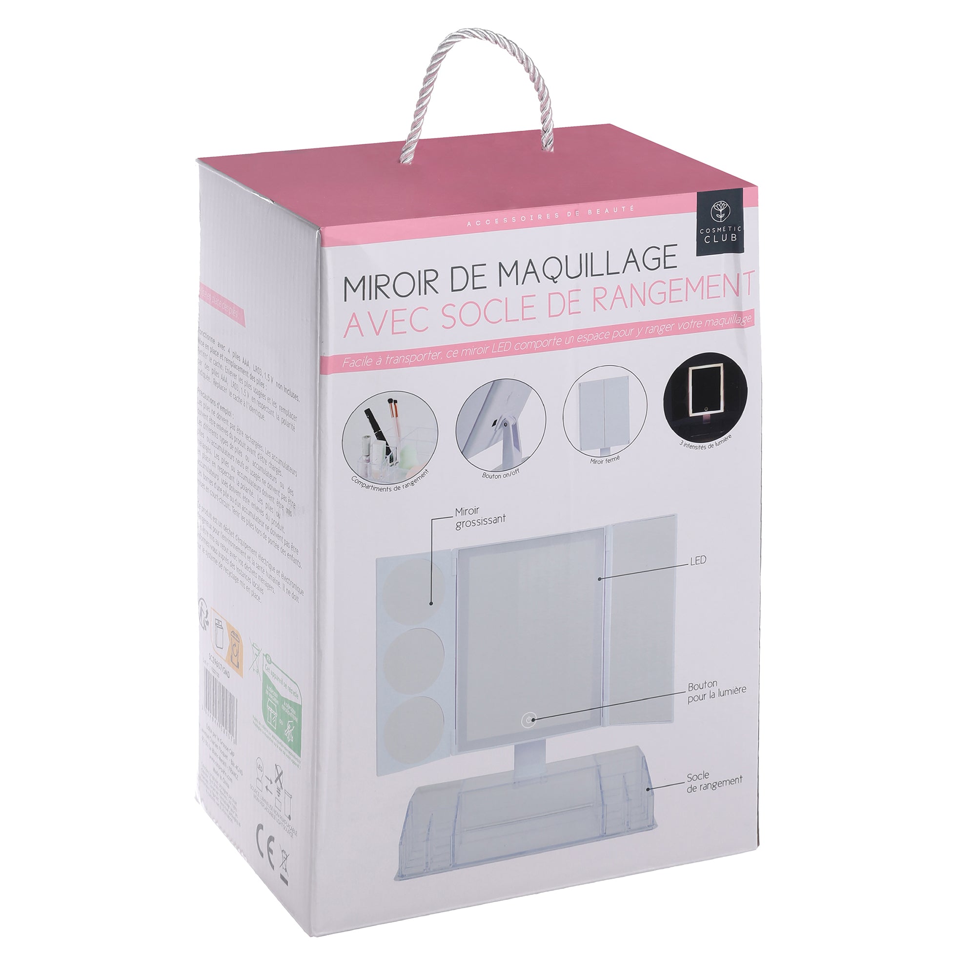 Miroir de maquillage LED