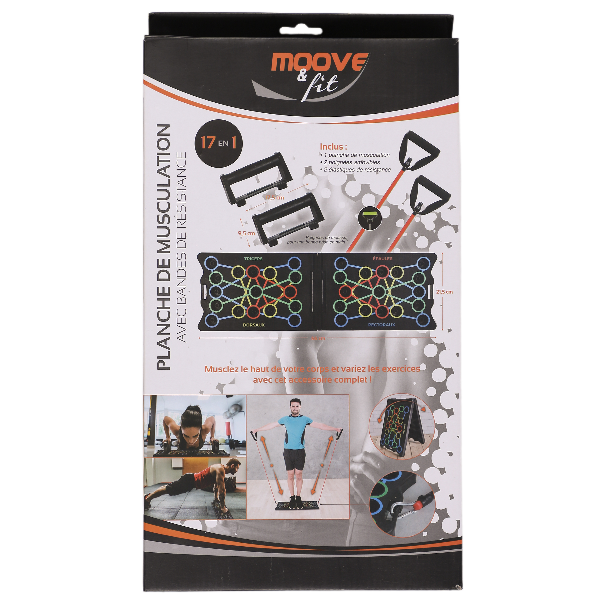 Planche de musculation avec élastique