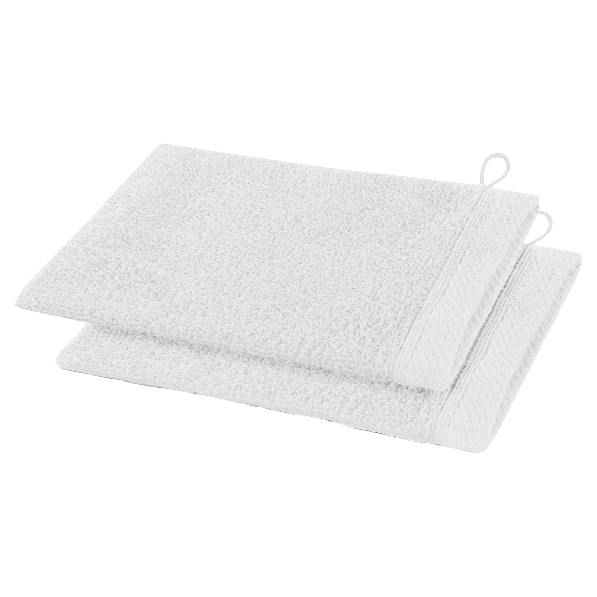 2 gants de toilette gris