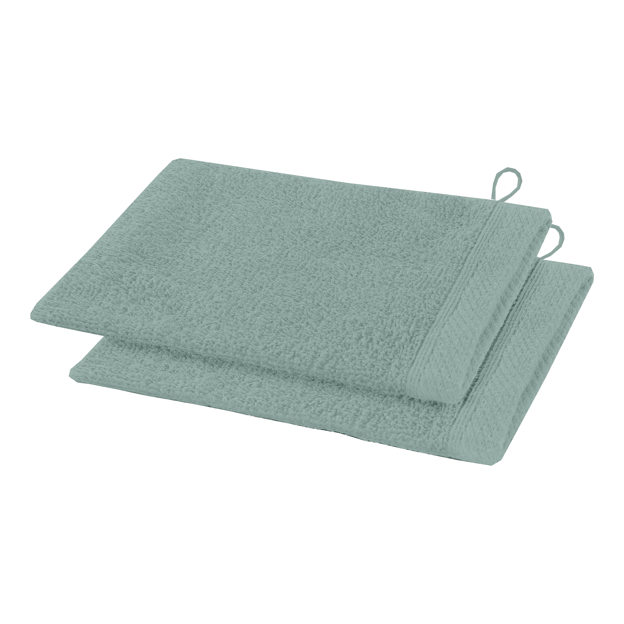 2 gants de toilette jade