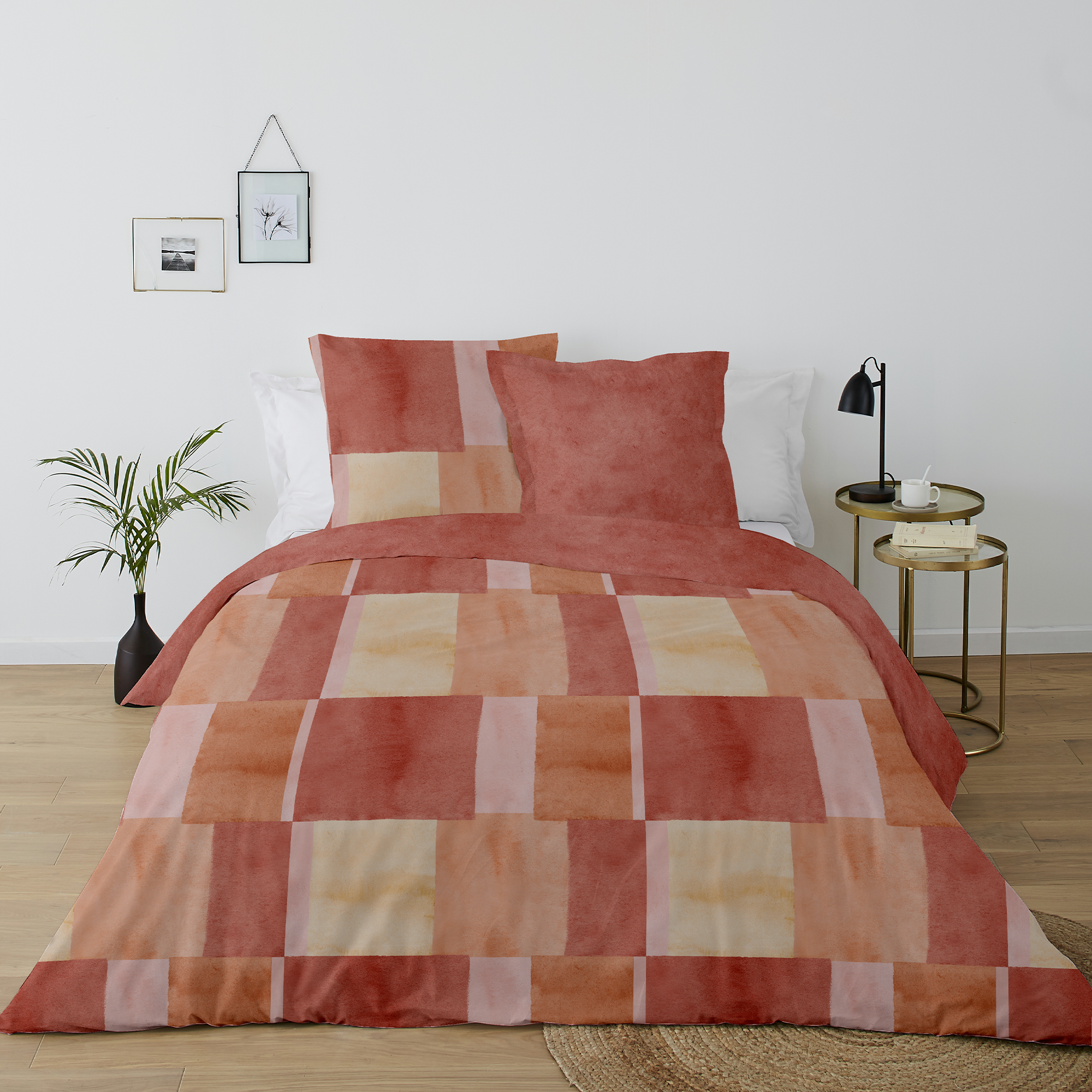 Parure housse de couette imprimée 260x240cm - Imprimé