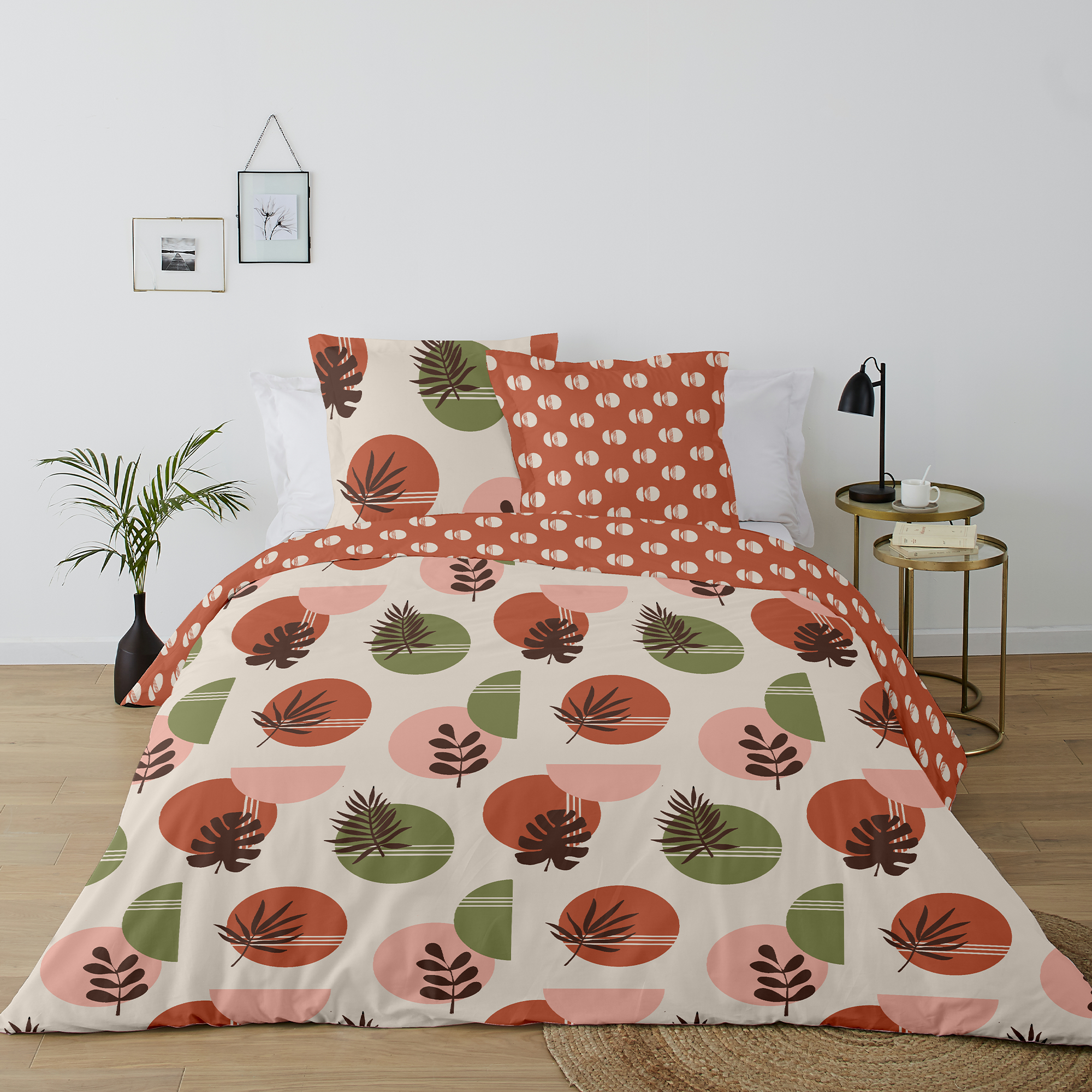 Parure housse de couette imprimée 260x240cm - Imprimé