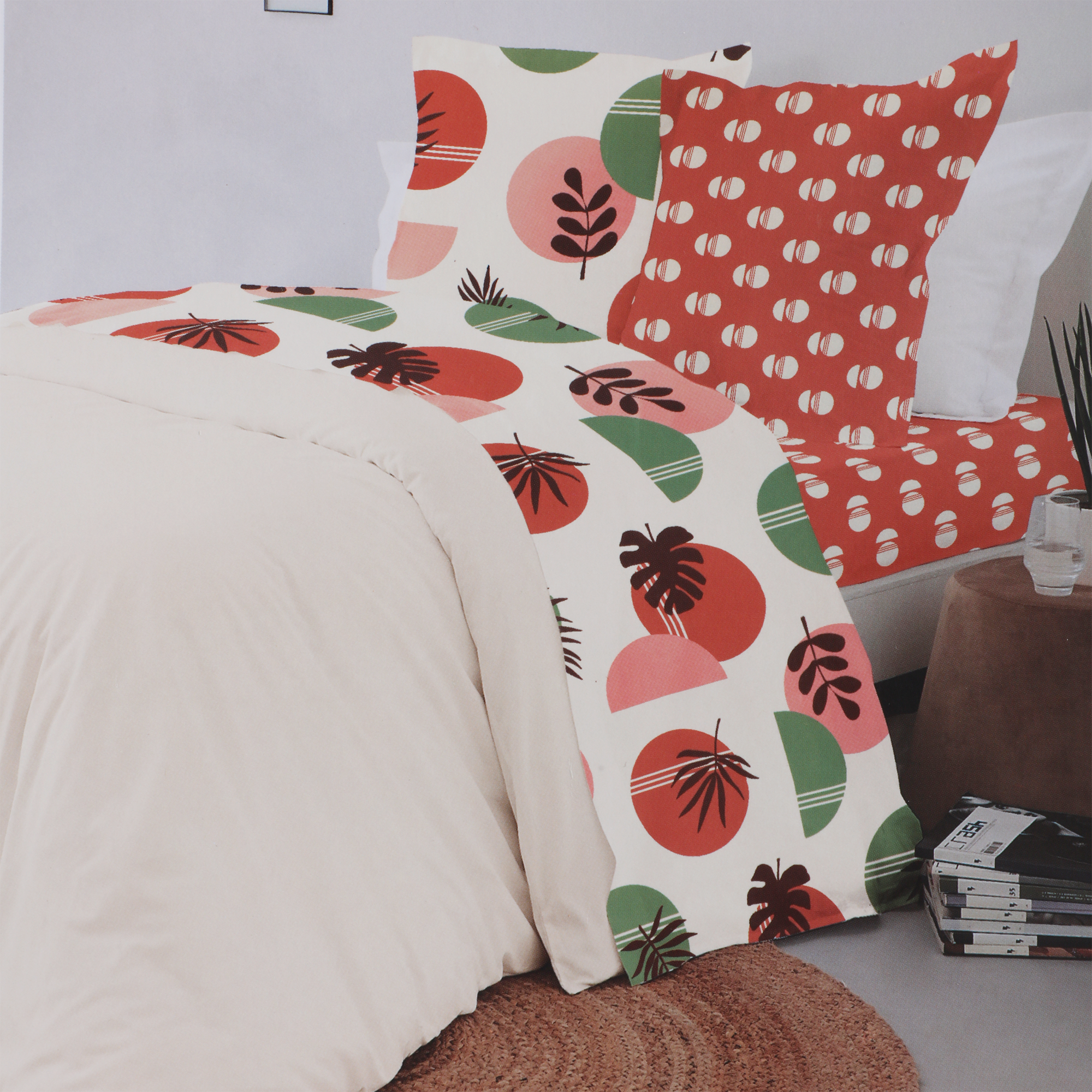 Parure housse de couette 240x300cm - Orange