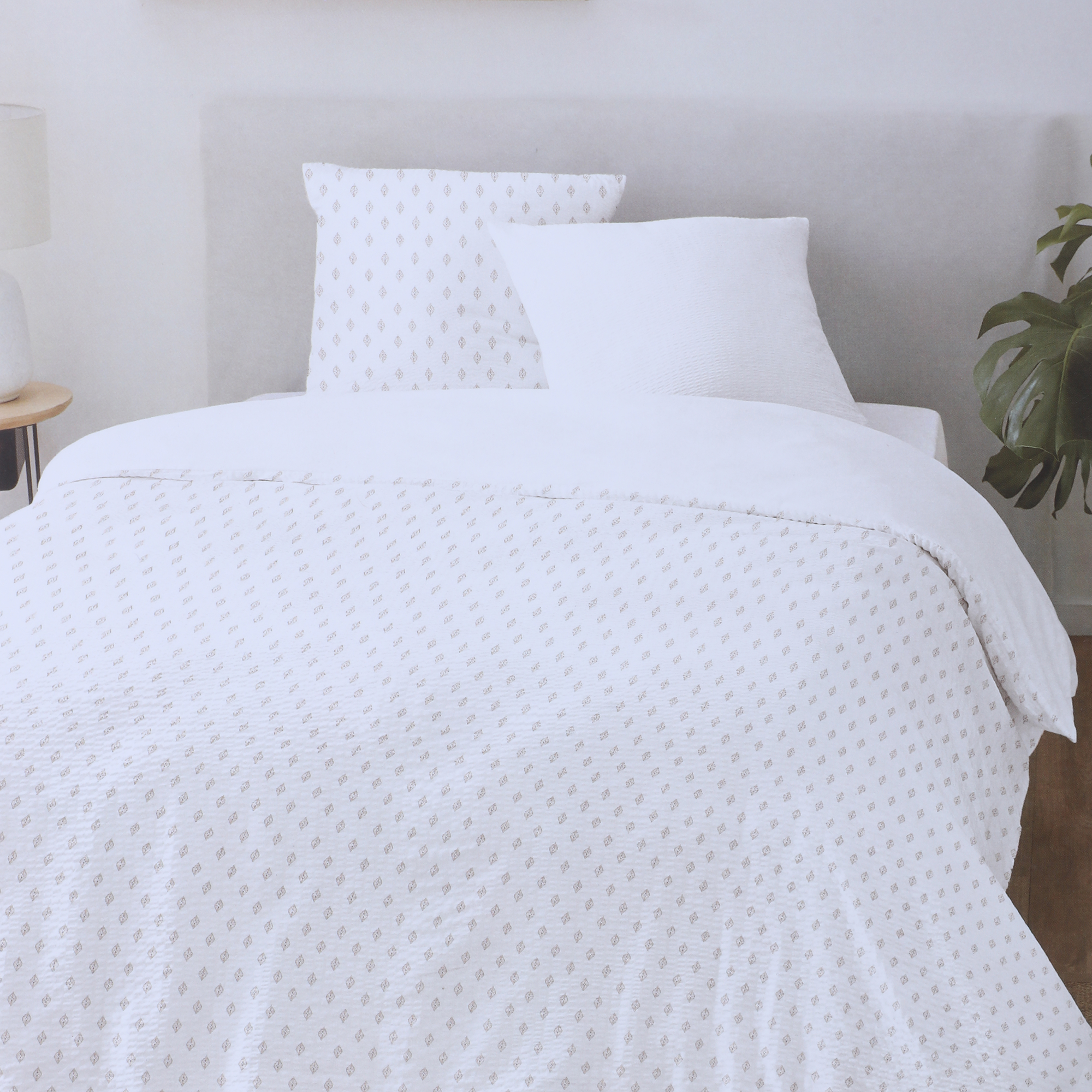 Parure housse de couette 240x220cm - Blanc