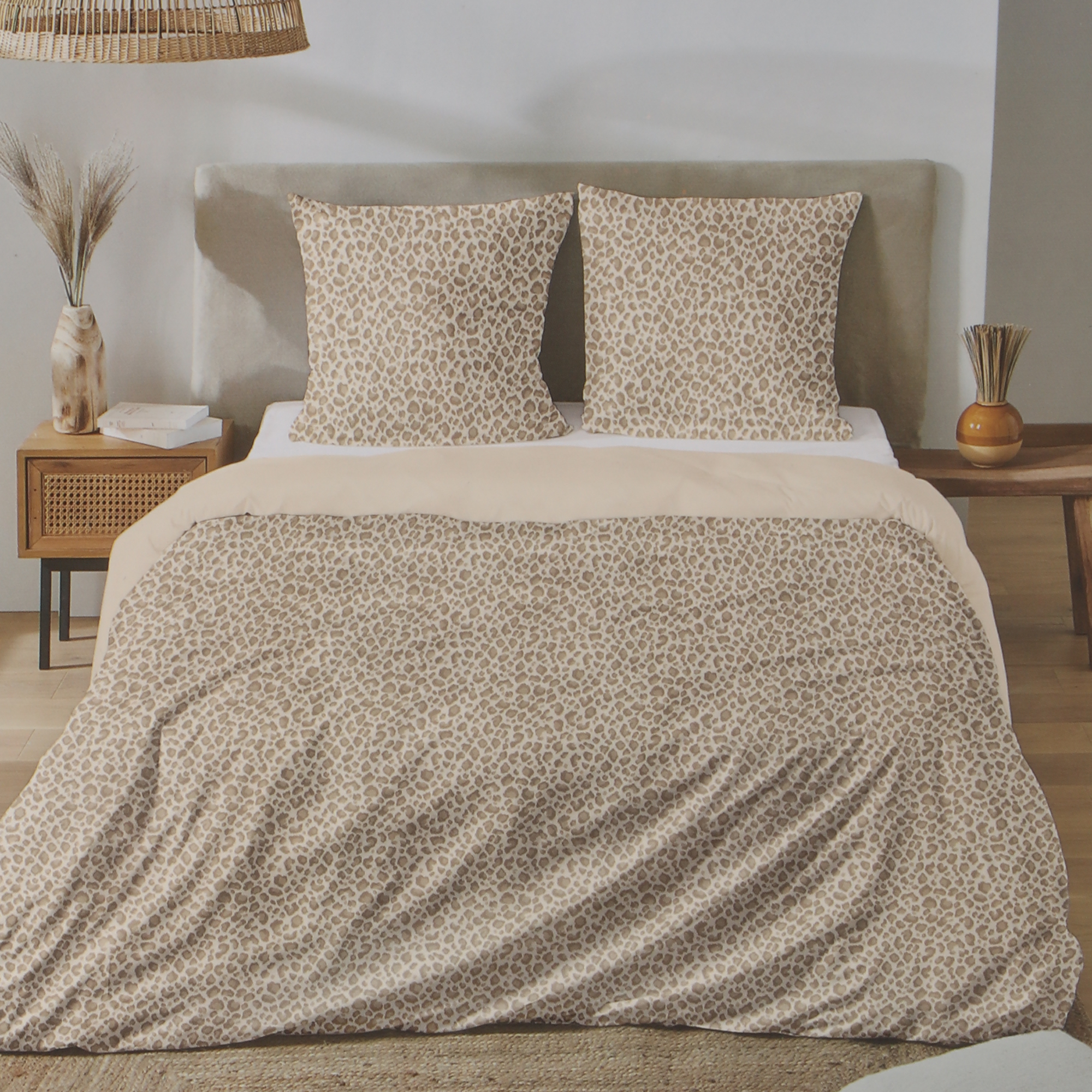 Parure Housse de couette 260x240 cm polyester microfibre  - Multicolore