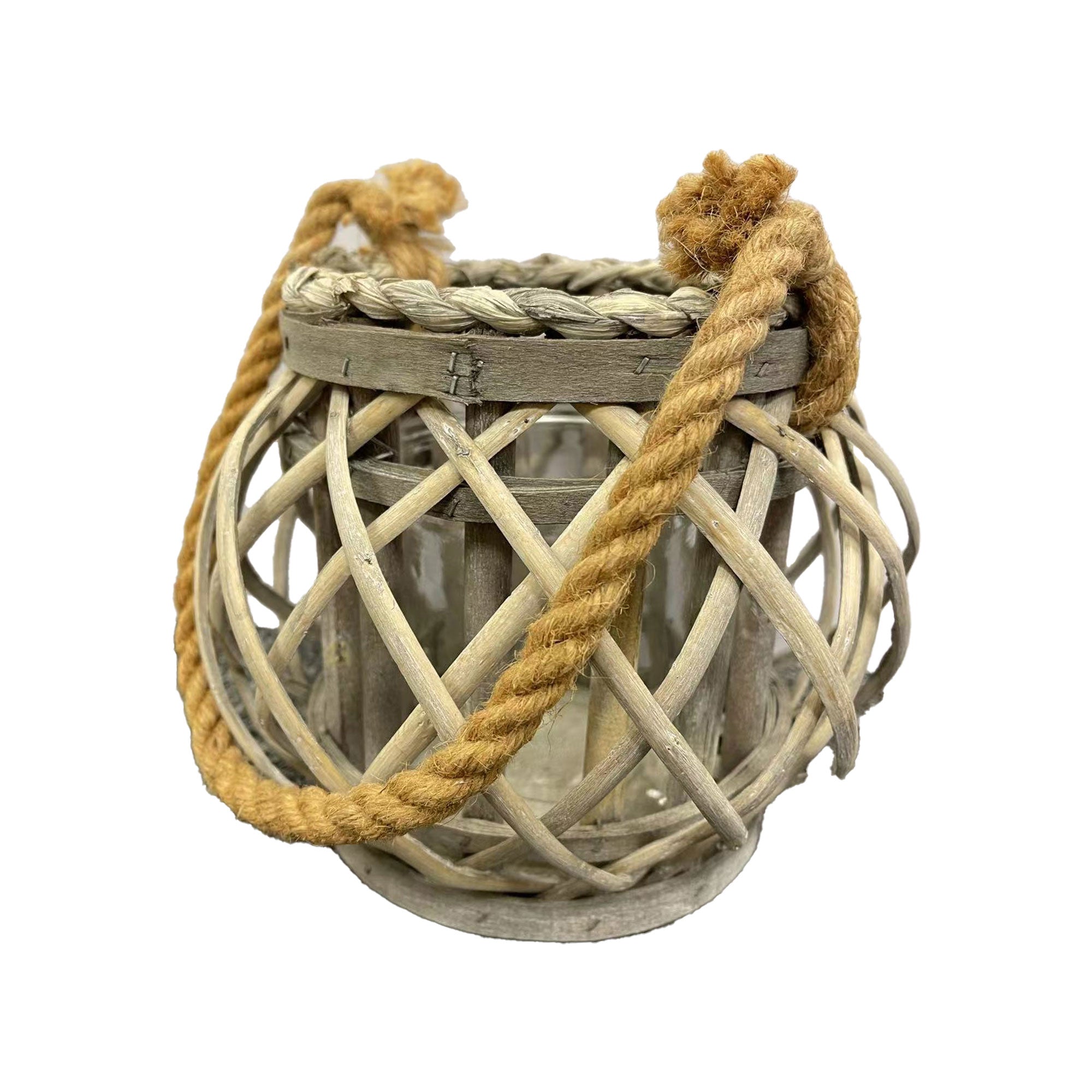 Lanterne en osier et corde