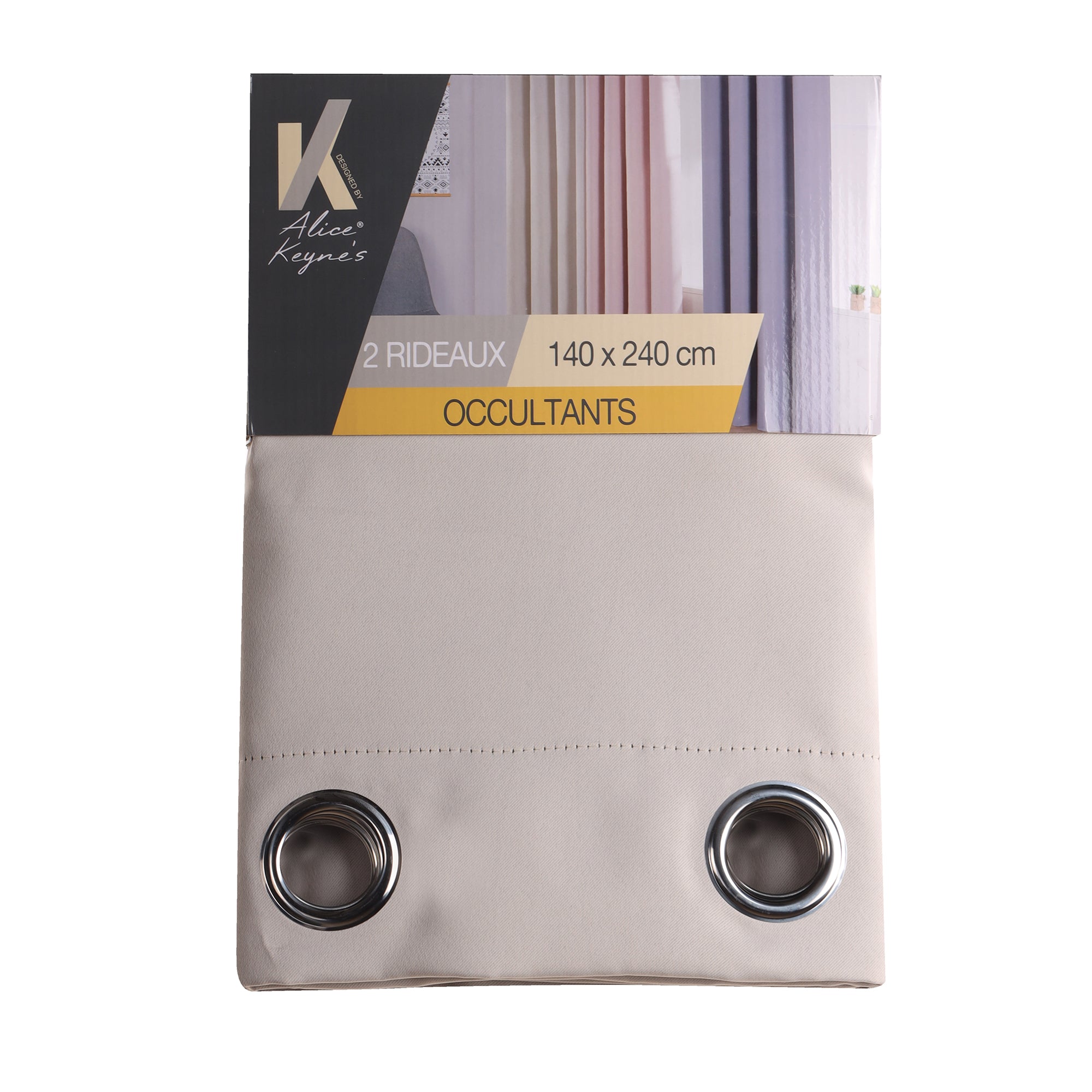 Lot de 2 rideaux occultants - Marron