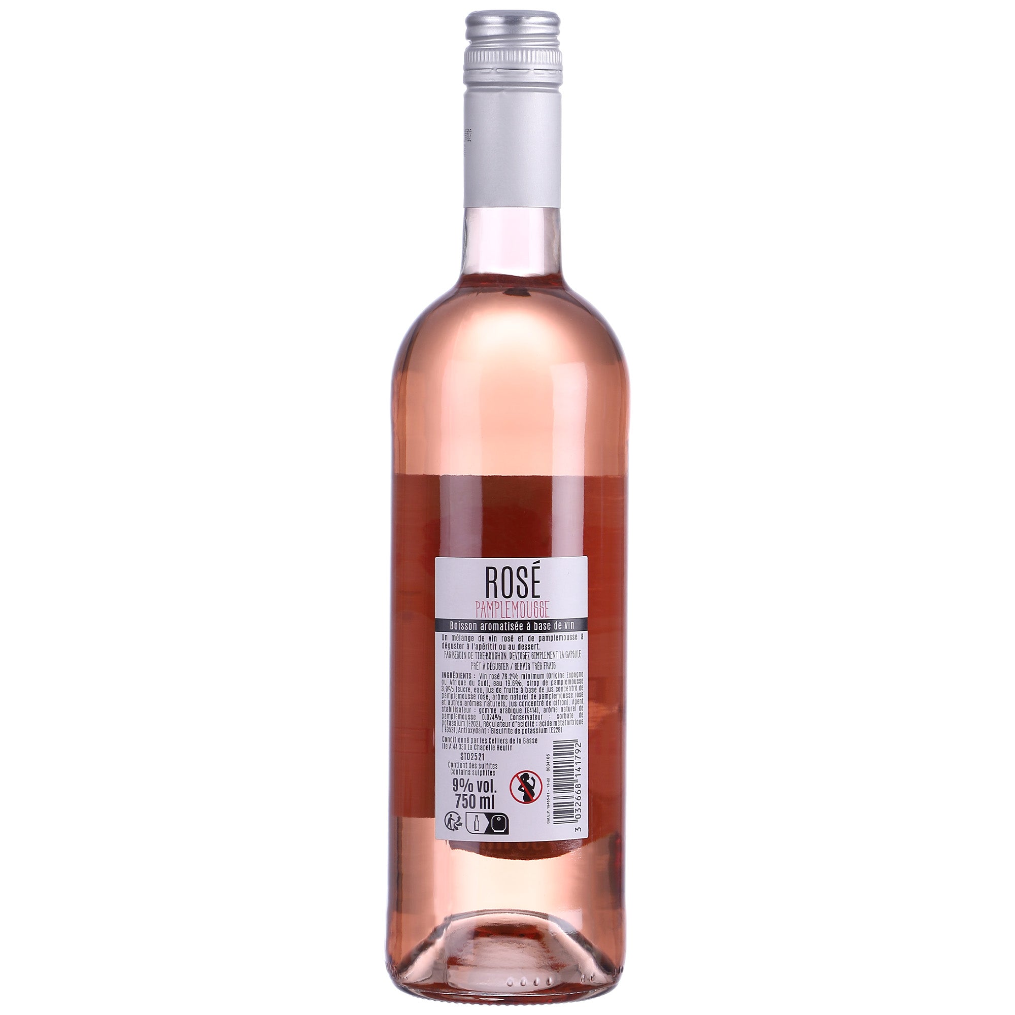Boisson à base de vin rose aromatisé pamplemousse 8%