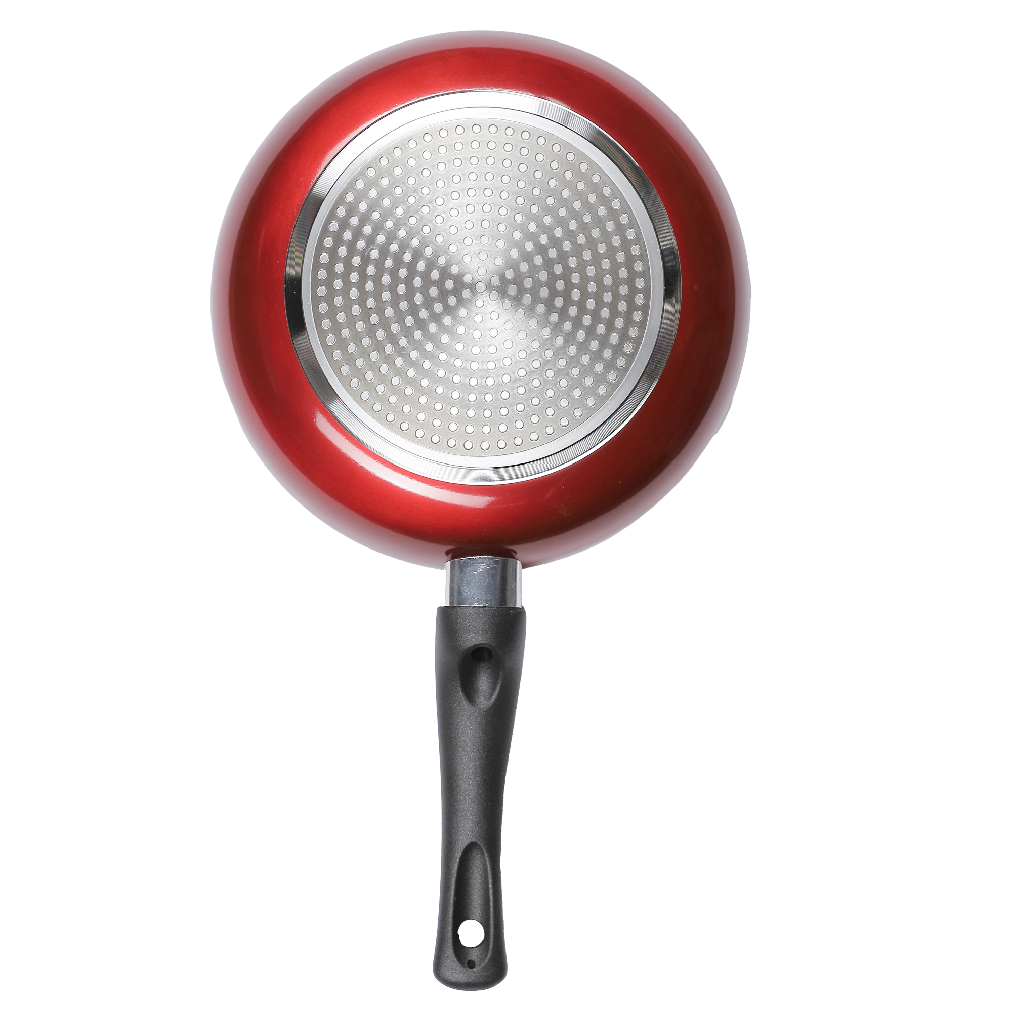 Poêle en aluminium rouge métallisé 24 cm