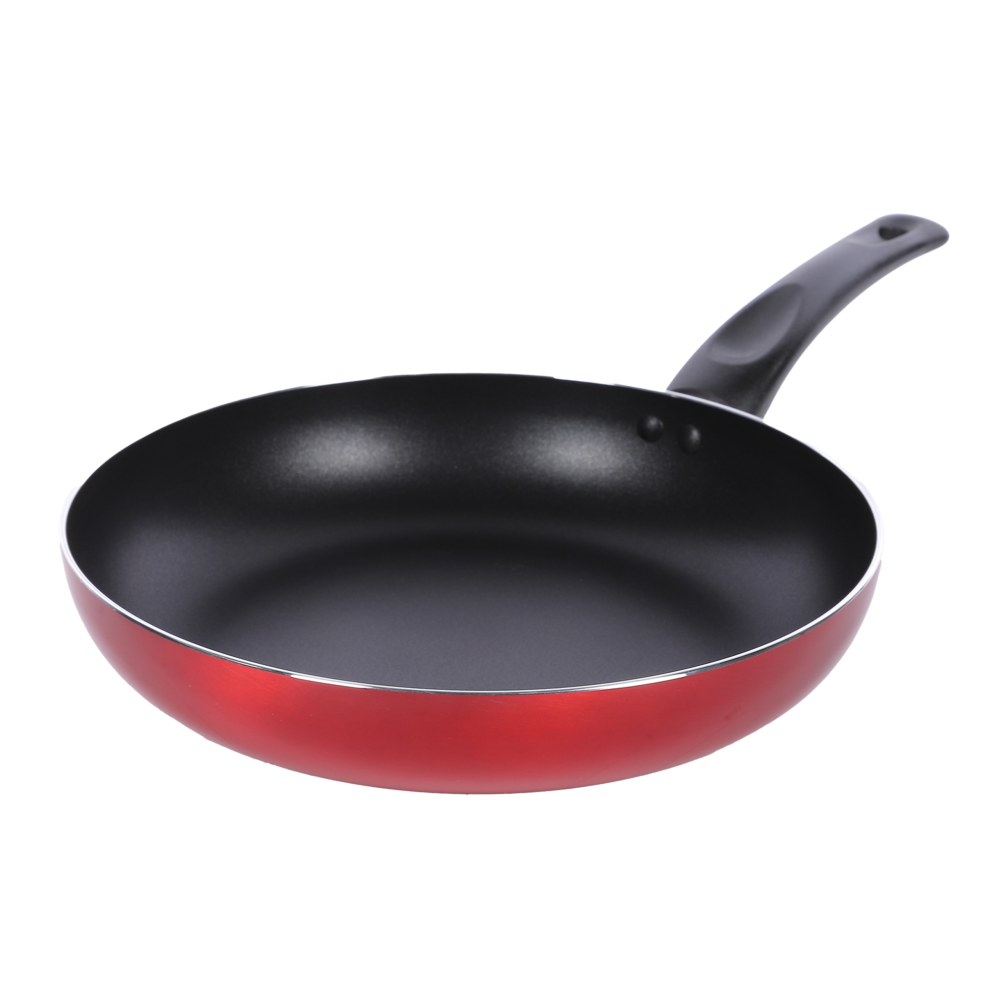 Poêle en aluminium rouge métallisé 28 cm