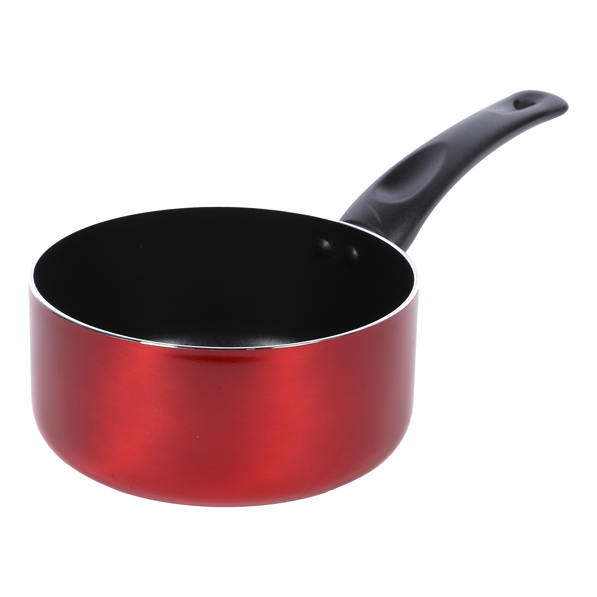Casserole en aluminium rouge métallisé 18 cm