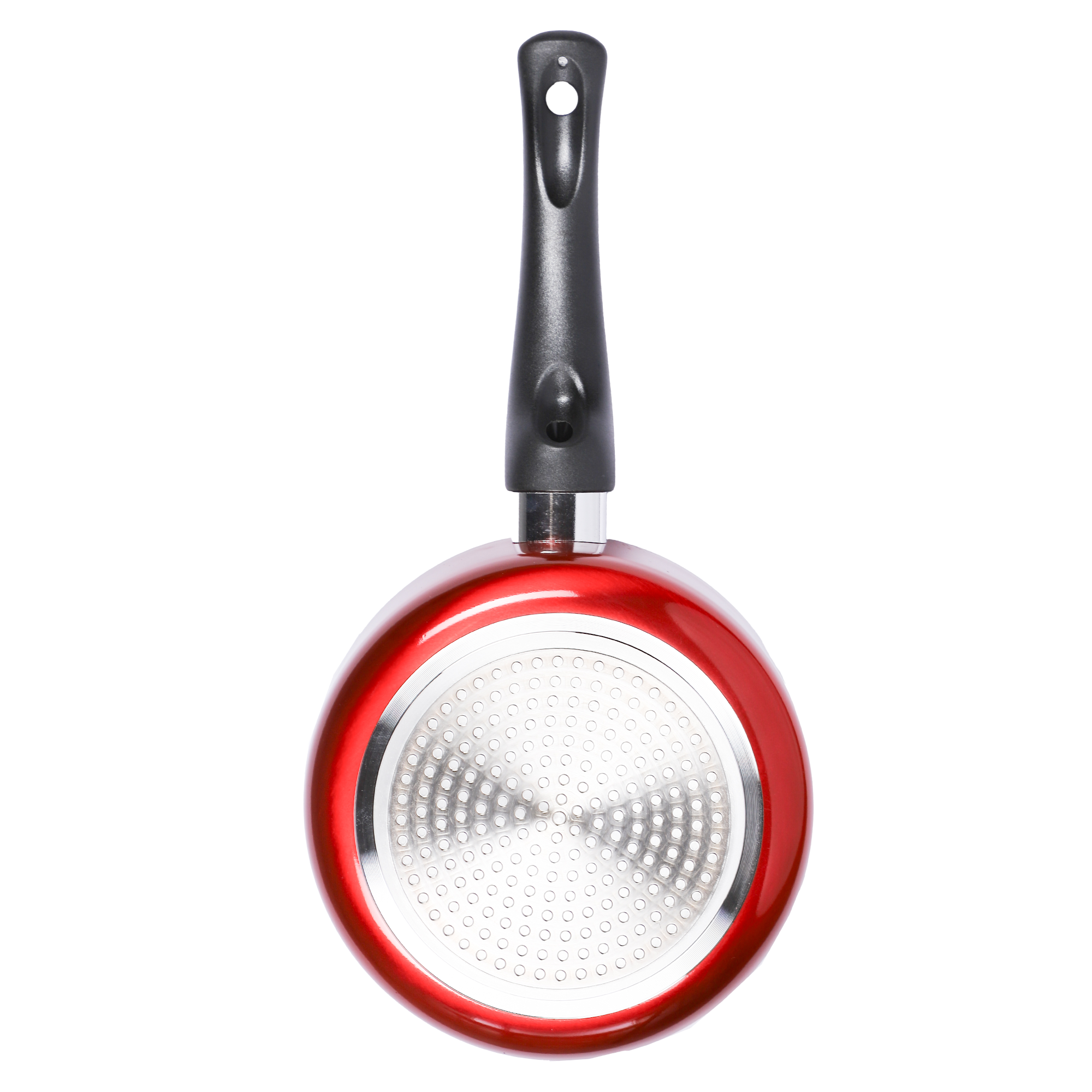 Casserole en aluminium rouge métallisé 18 cm