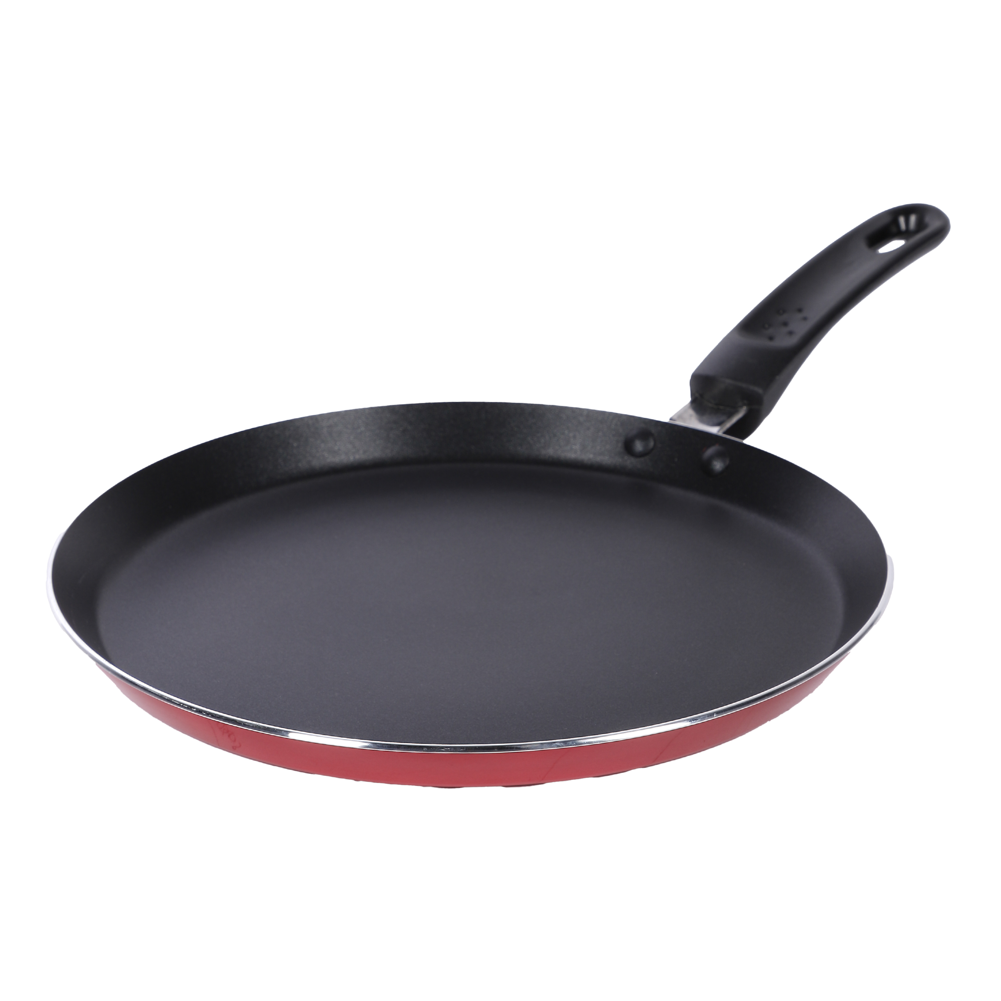 Crêpière en aluminium rouge métallisé