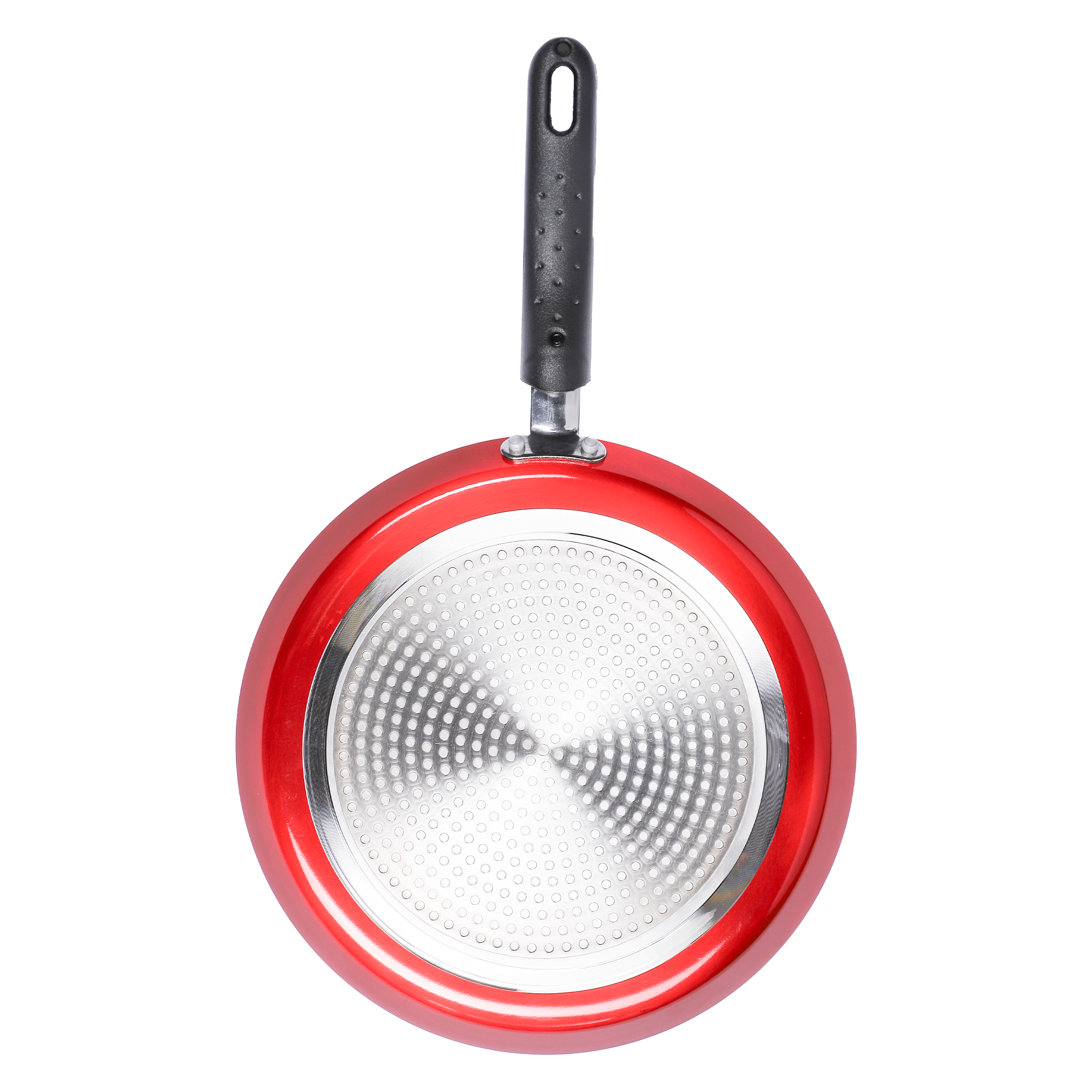 Crêpière en aluminium rouge métallisé