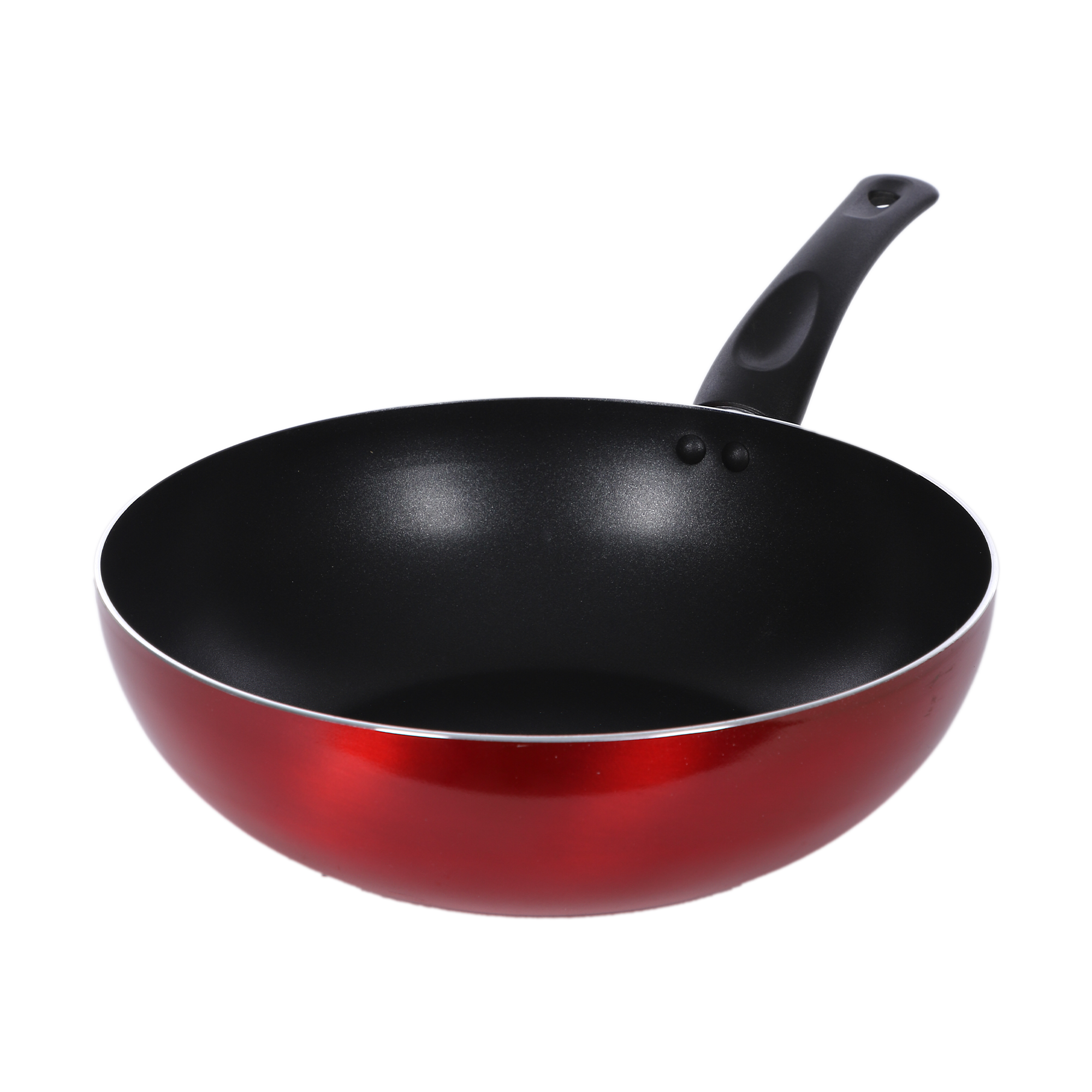 Wok à induction rouge métallisé 28cm