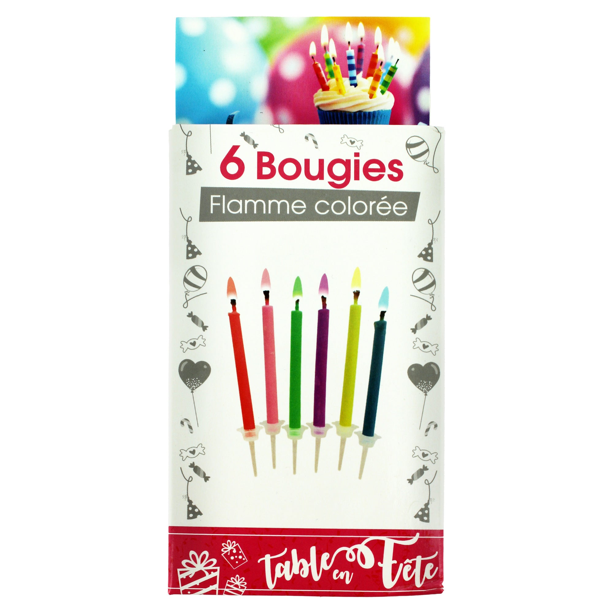 Bougie flamme colorées