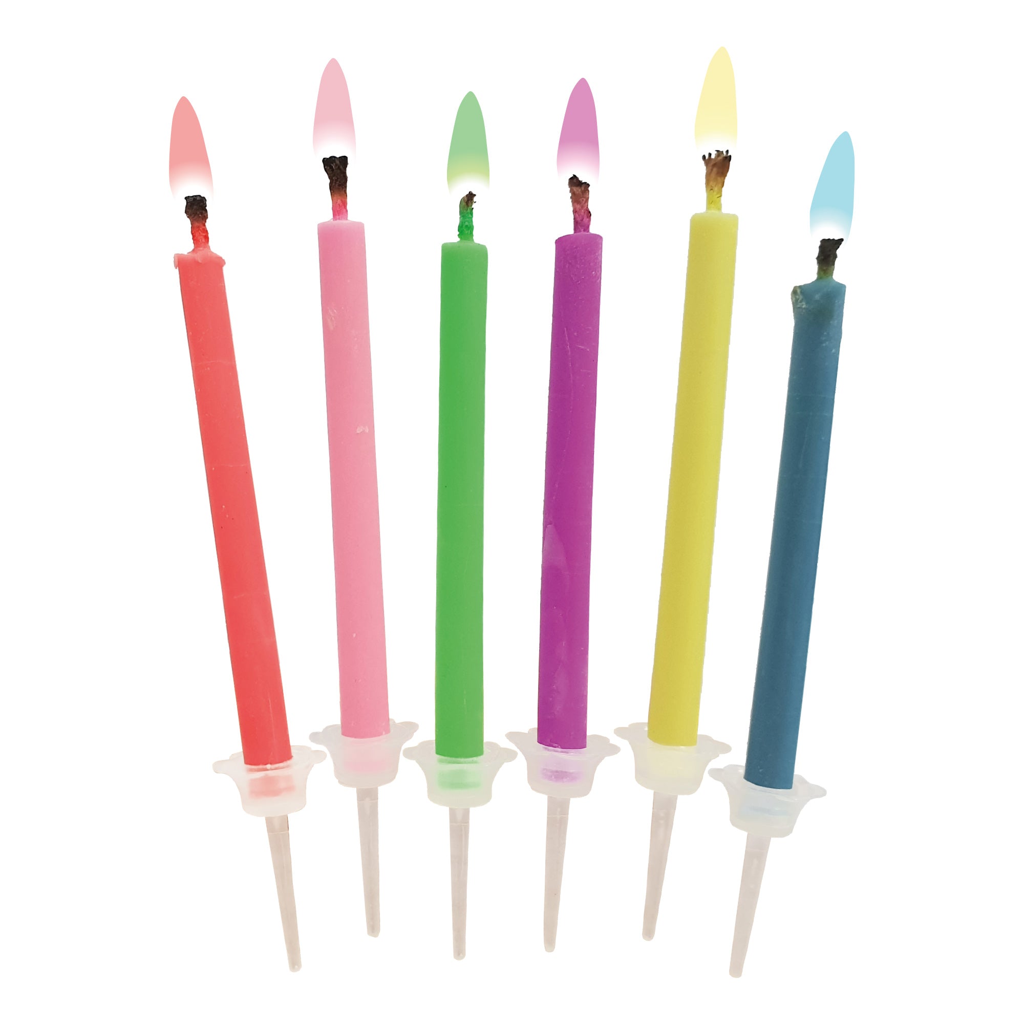 Bougie flamme colorées