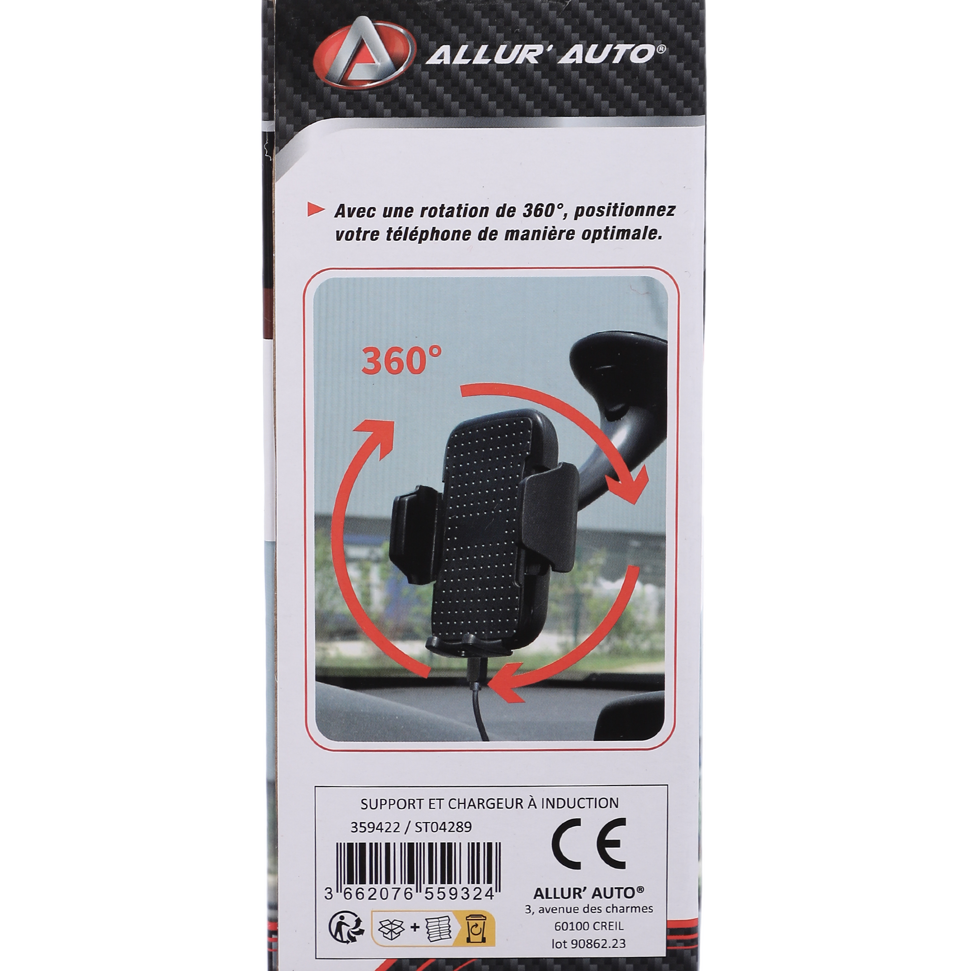 Support et chargeur à induction pour voiture