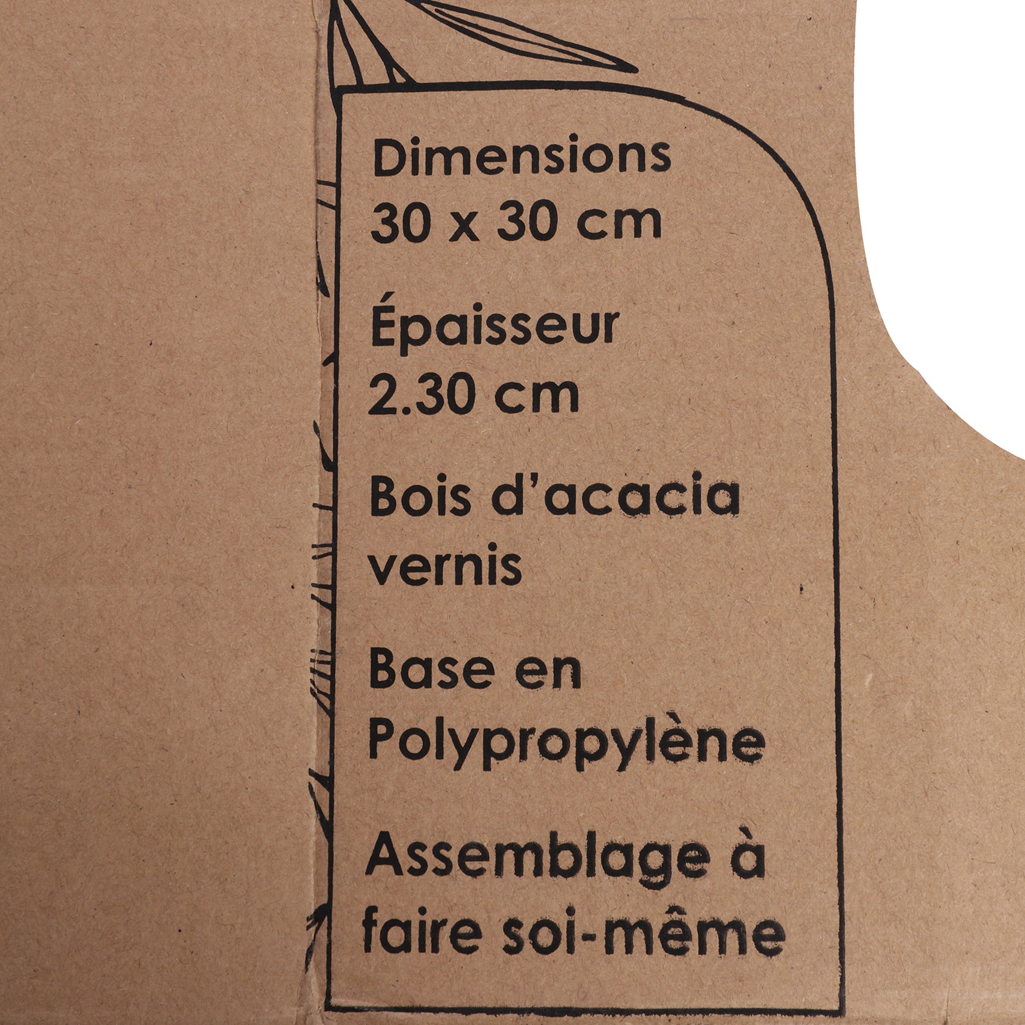 6 dalles acacia marron foncé